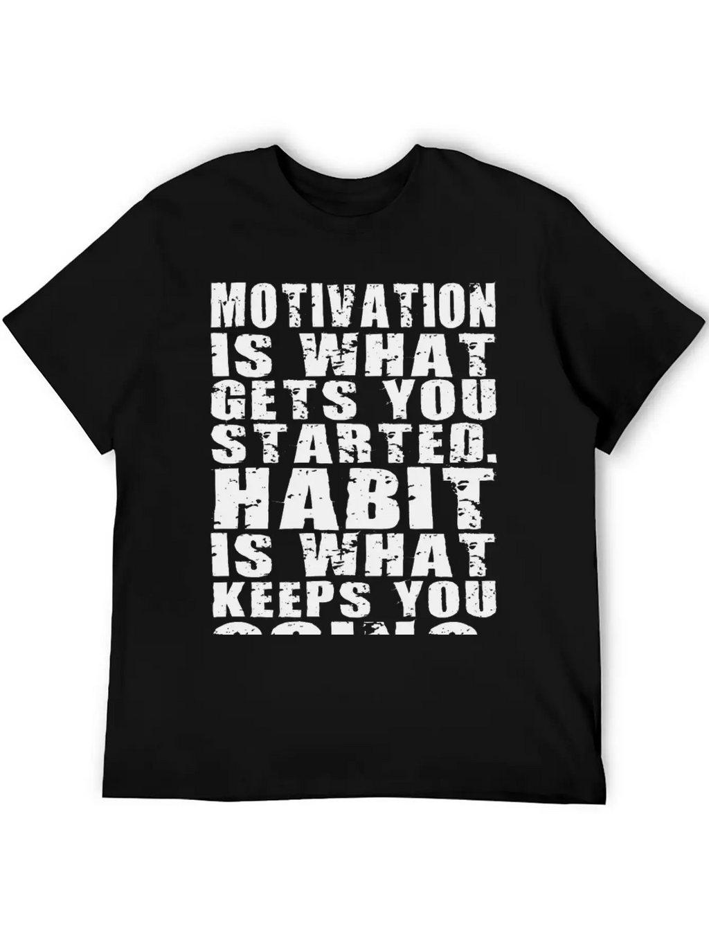 Motivation Vs Habit Basic Graphic T-Shirt – Daily Comfort In Soft Cotton