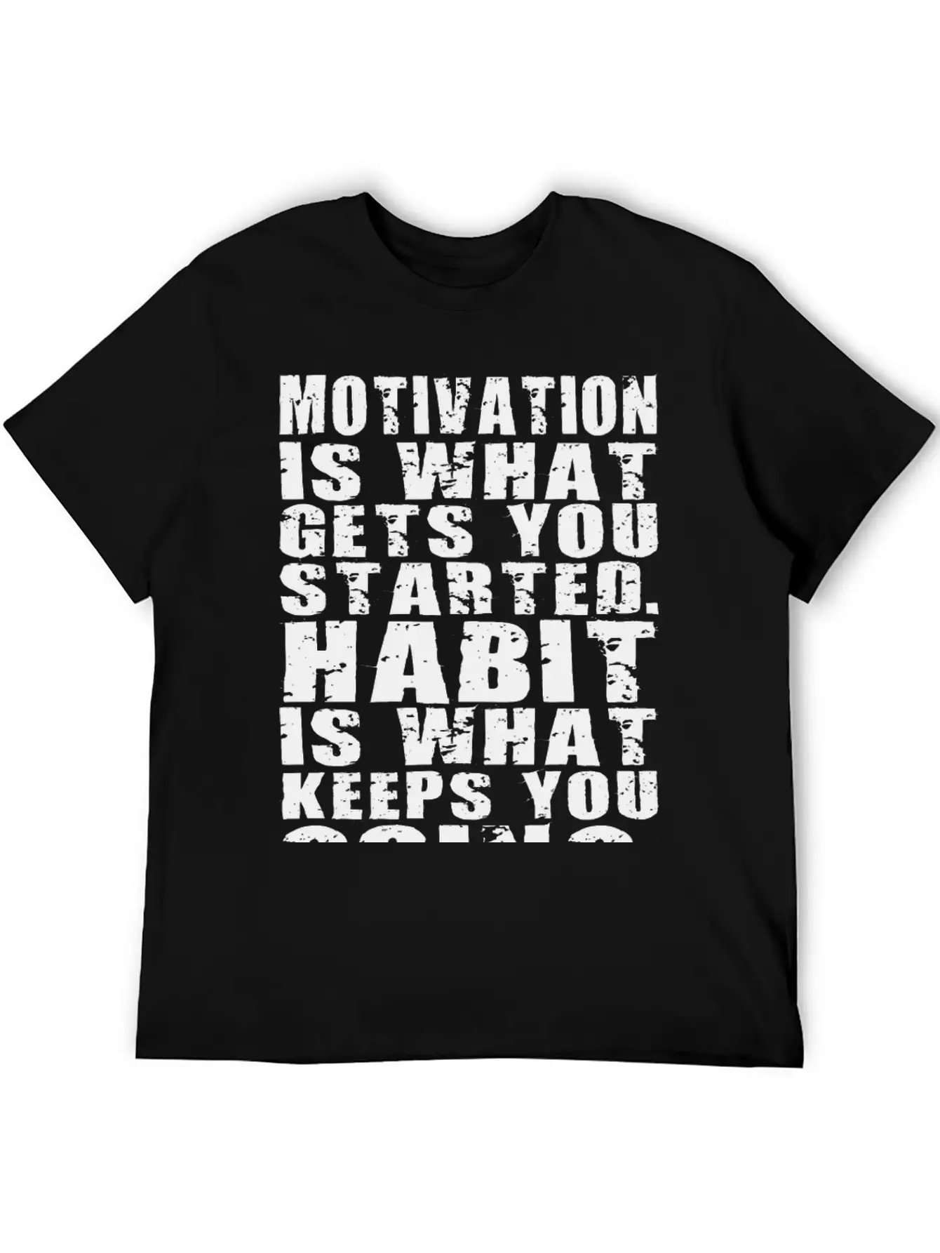 Motivation Vs Habit Basic Graphic T-Shirt – Daily Comfort In Soft Cotton