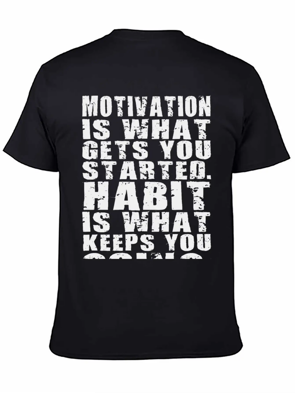 Motivation Vs Habit Basic Graphic T-Shirt – Daily Comfort In Soft Cotton