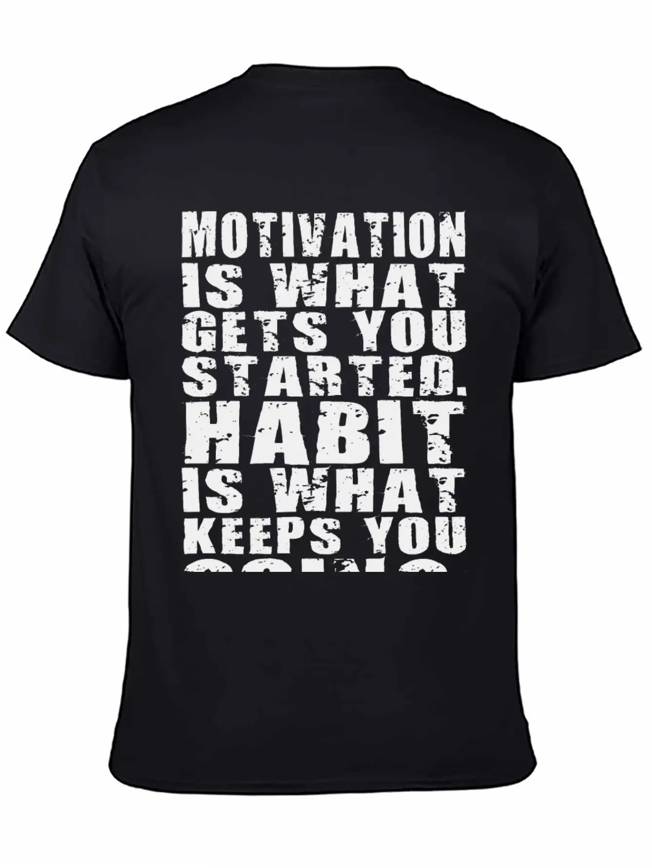 Motivation Vs Habit Basic Graphic T-Shirt – Daily Comfort In Soft Cotton