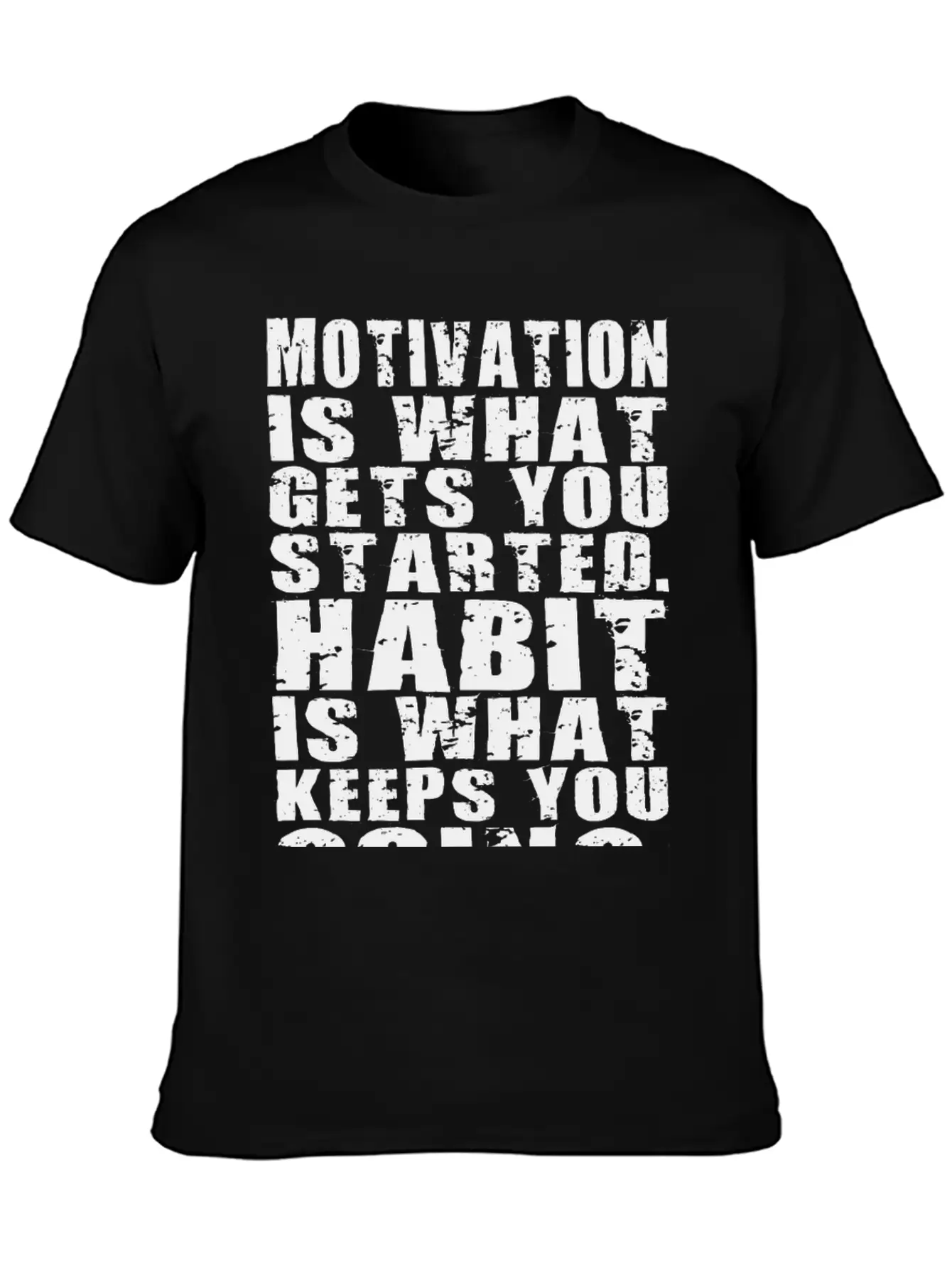 Motivation Vs Habit Basic Graphic T-Shirt – Daily Comfort In Soft Cotton
