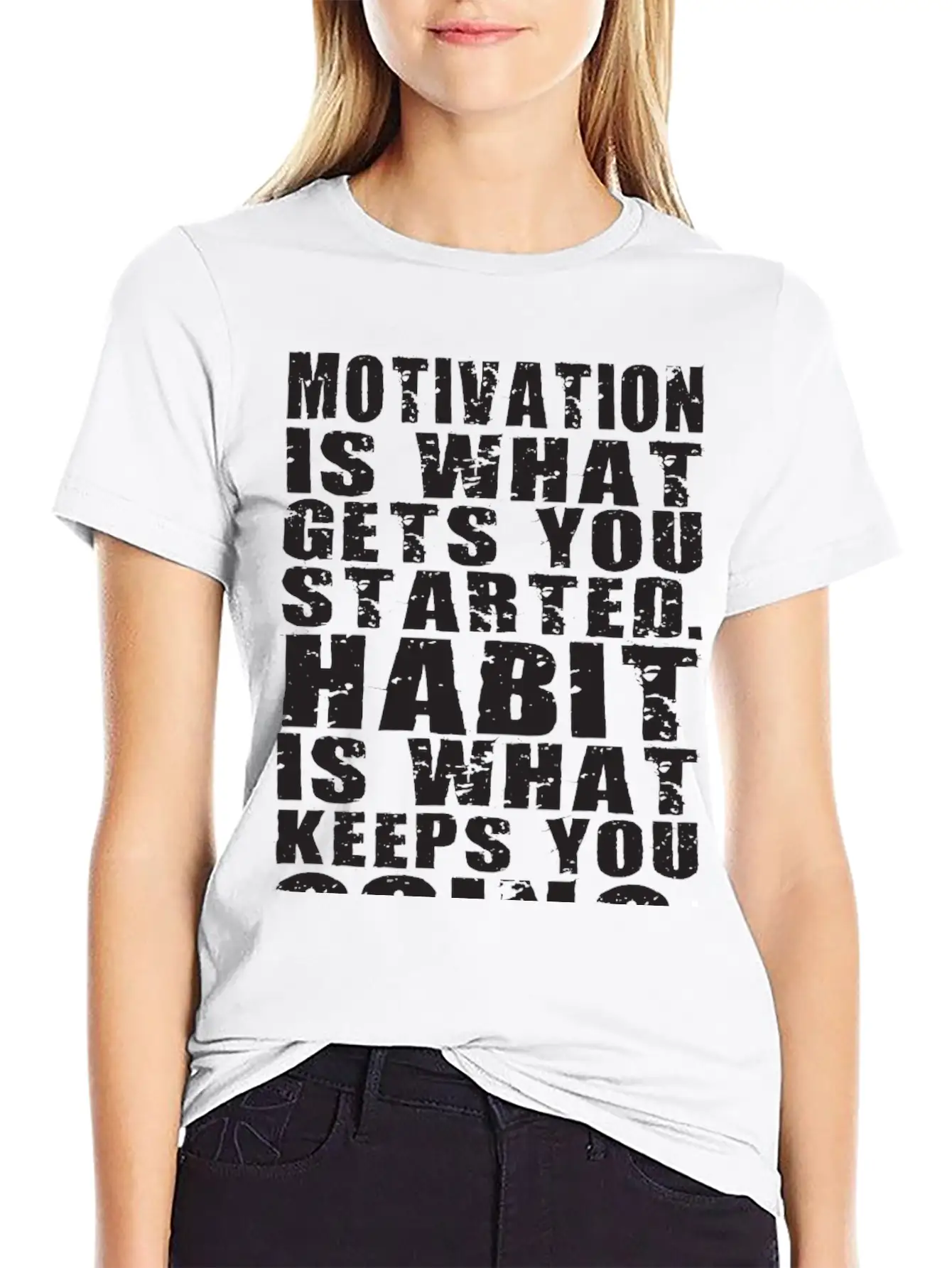 Motivation Vs Habit Basic Graphic T-Shirt – Daily Comfort In Soft Cotton