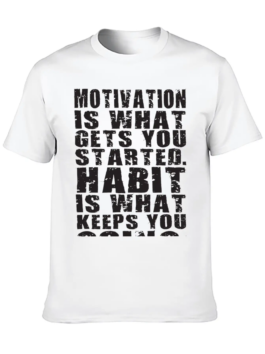 Motivation Vs Habit Basic Graphic T-Shirt – Daily Comfort In Soft Cotton
