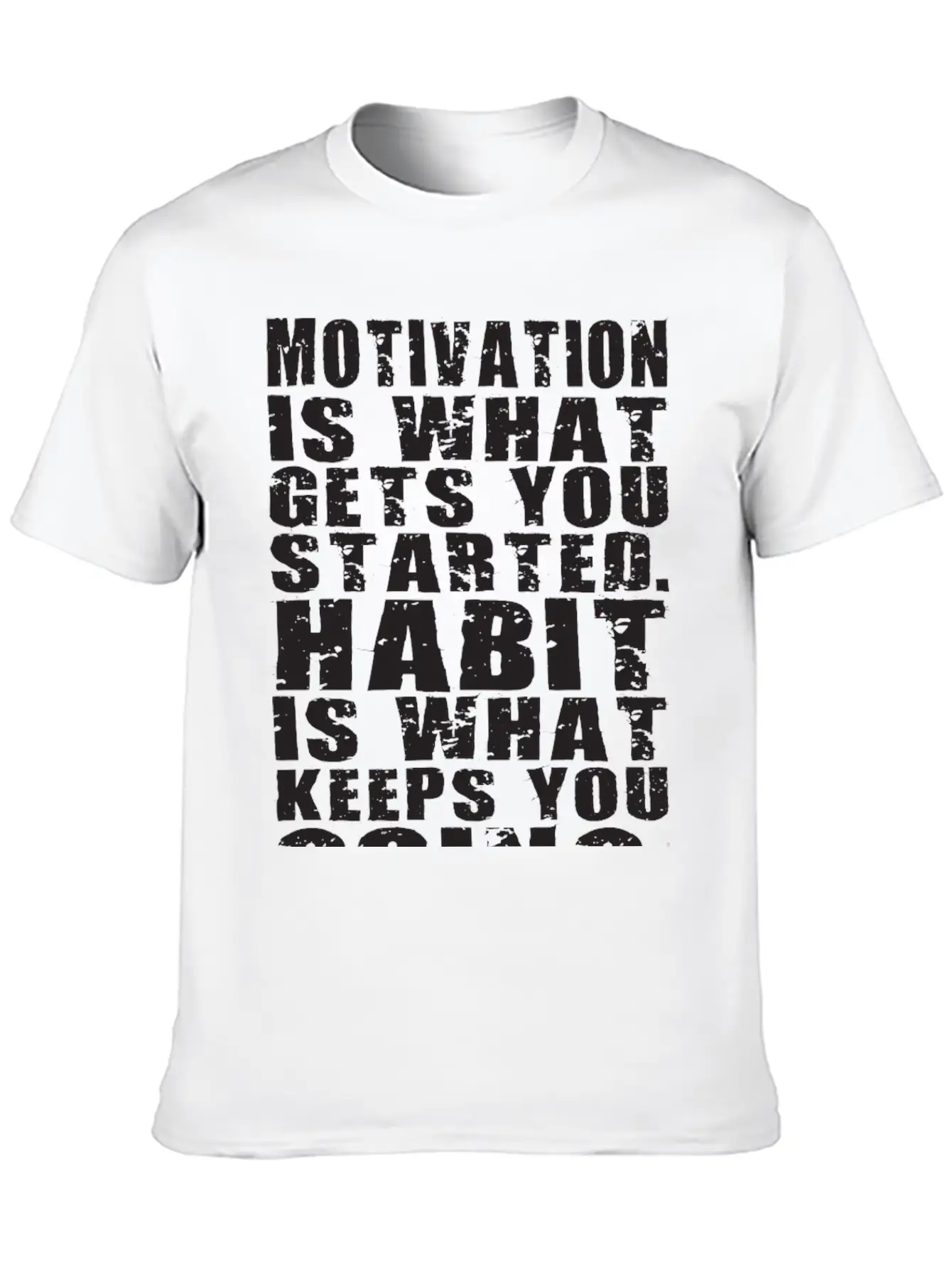 Motivation Vs Habit Basic Graphic T-Shirt – Daily Comfort In Soft Cotton