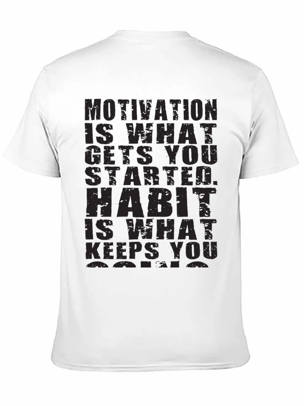 Motivation Vs Habit Basic Graphic T-Shirt – Daily Comfort In Soft Cotton