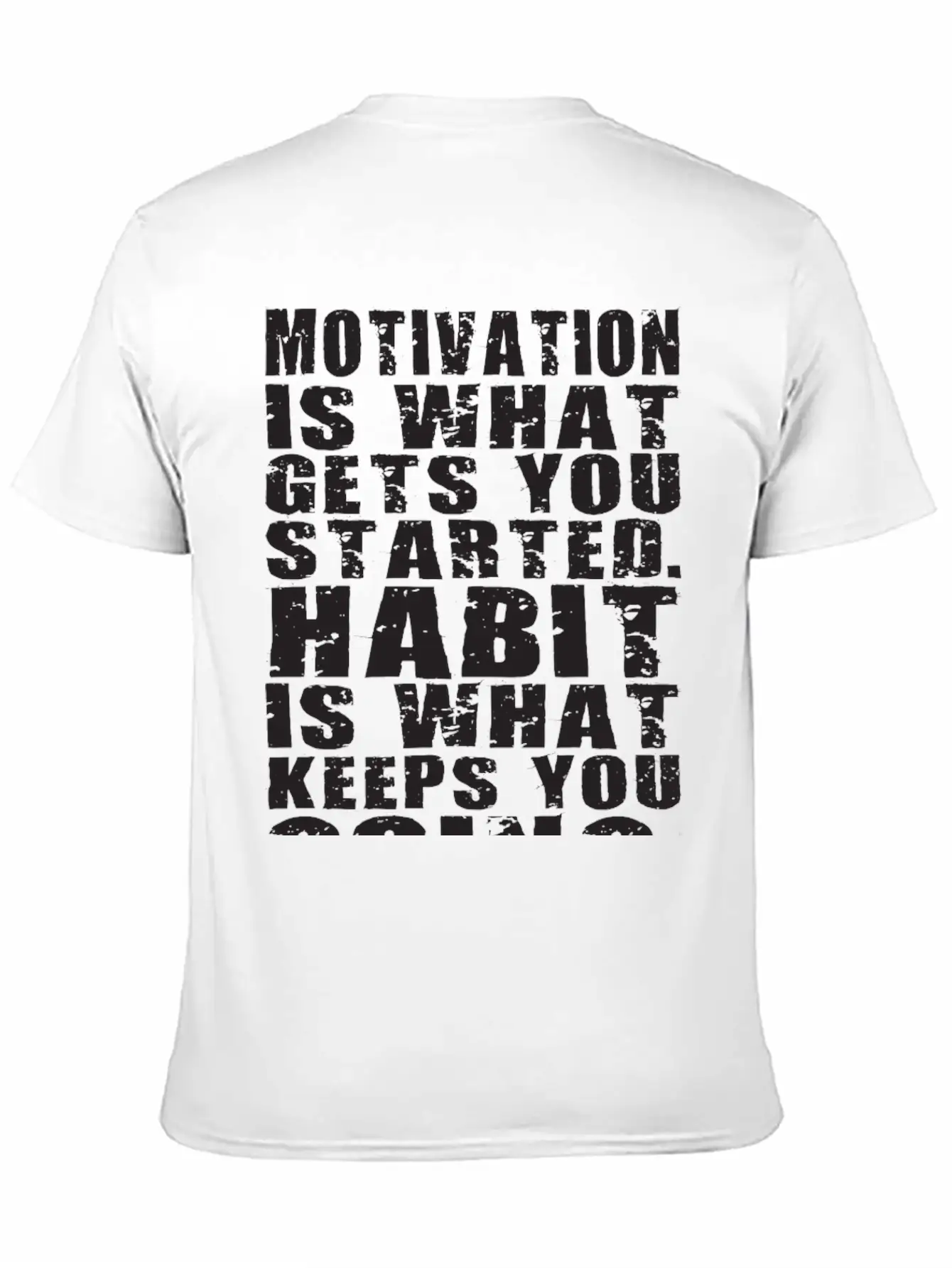 Motivation Vs Habit Basic Graphic T-Shirt – Daily Comfort In Soft Cotton