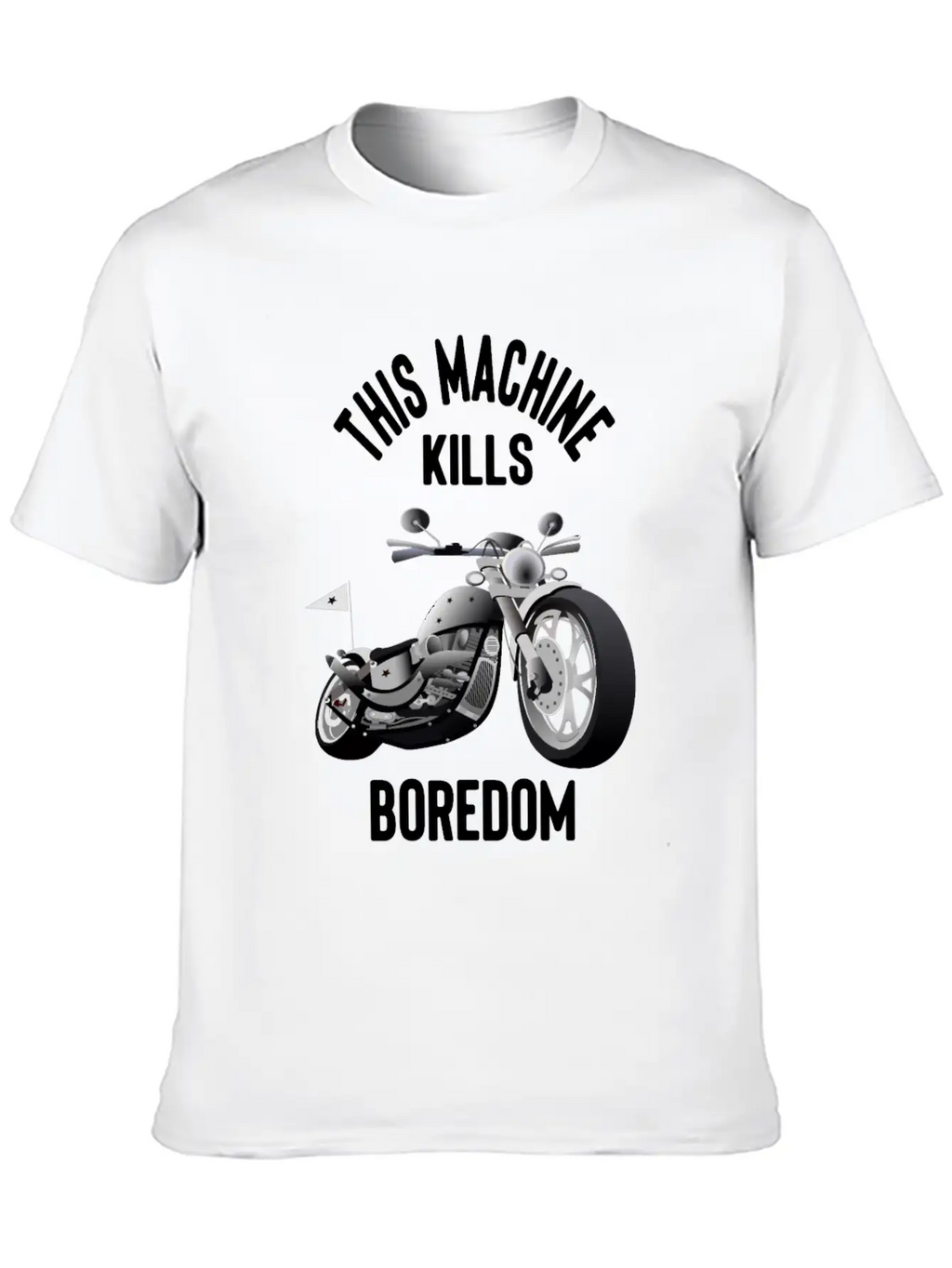Motorcycle And Motorbike - This Machine Kills Basic Graphic T-Shirt – Daily Comfort In Soft Cotton