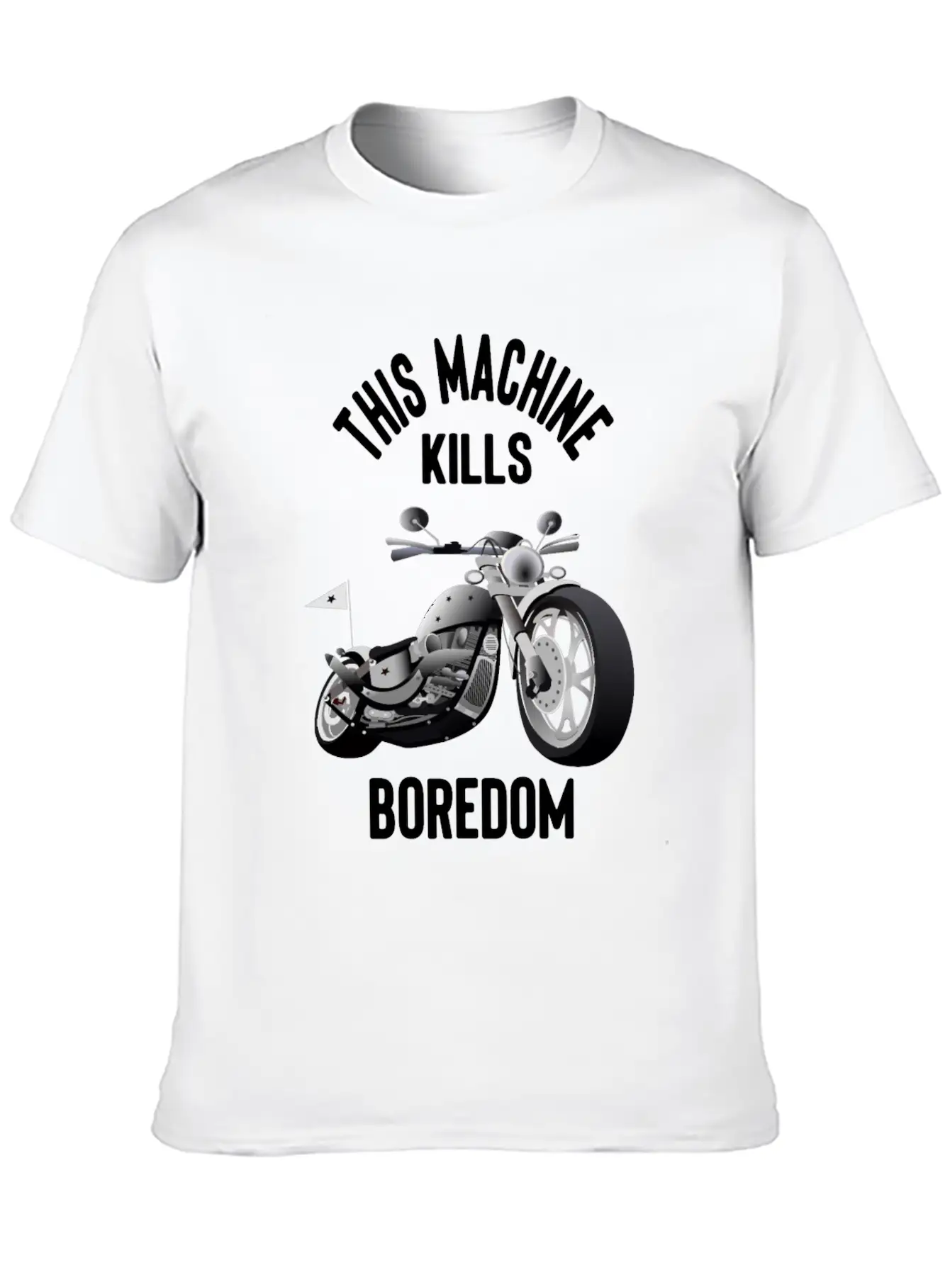 Motorcycle And Motorbike - This Machine Kills Basic Graphic T-Shirt – Daily Comfort In Soft Cotton