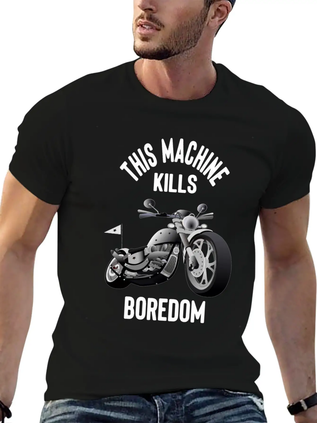 Motorcycle And Motorbike - This Machine Kills Basic Graphic T-Shirt – Daily Comfort In Soft Cotton