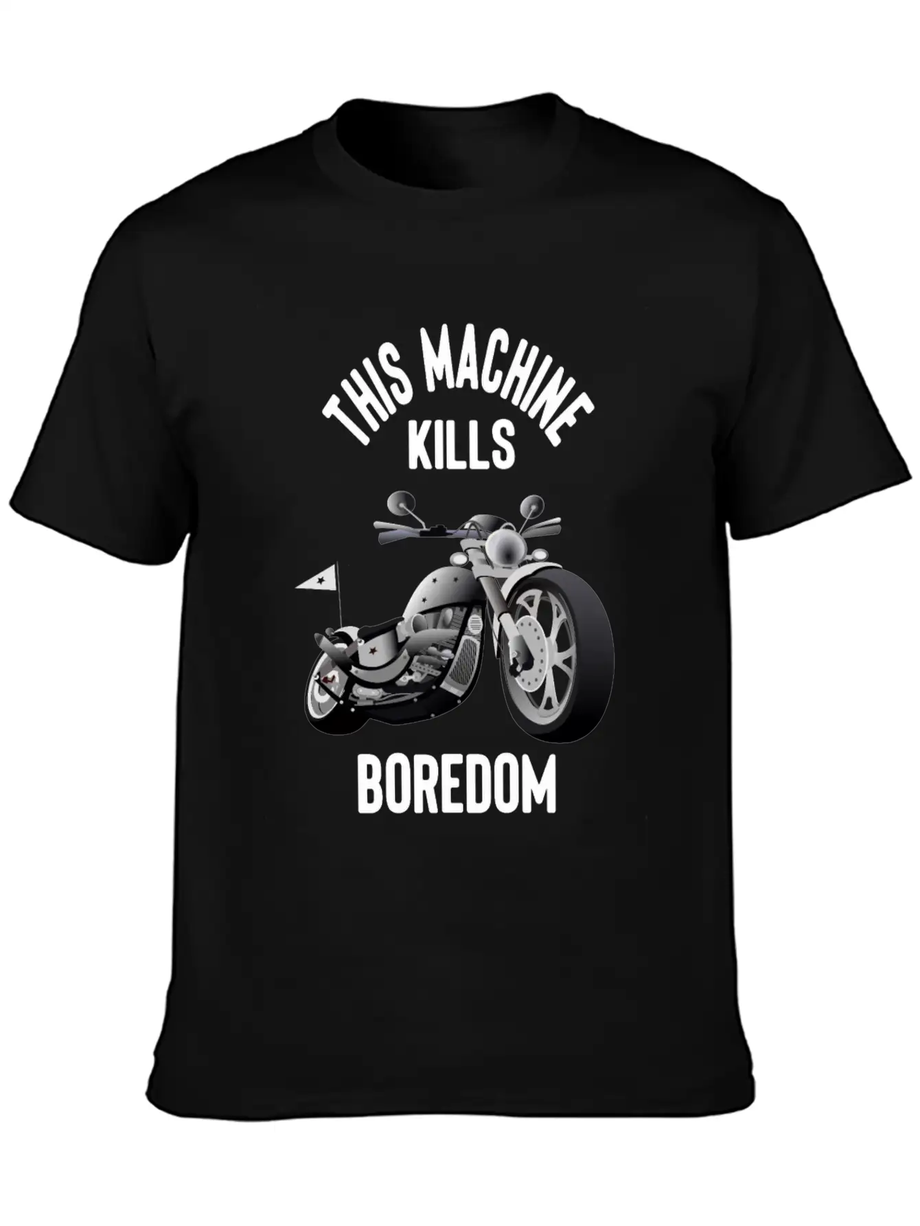 Motorcycle And Motorbike - This Machine Kills Basic Graphic T-Shirt – Daily Comfort In Soft Cotton