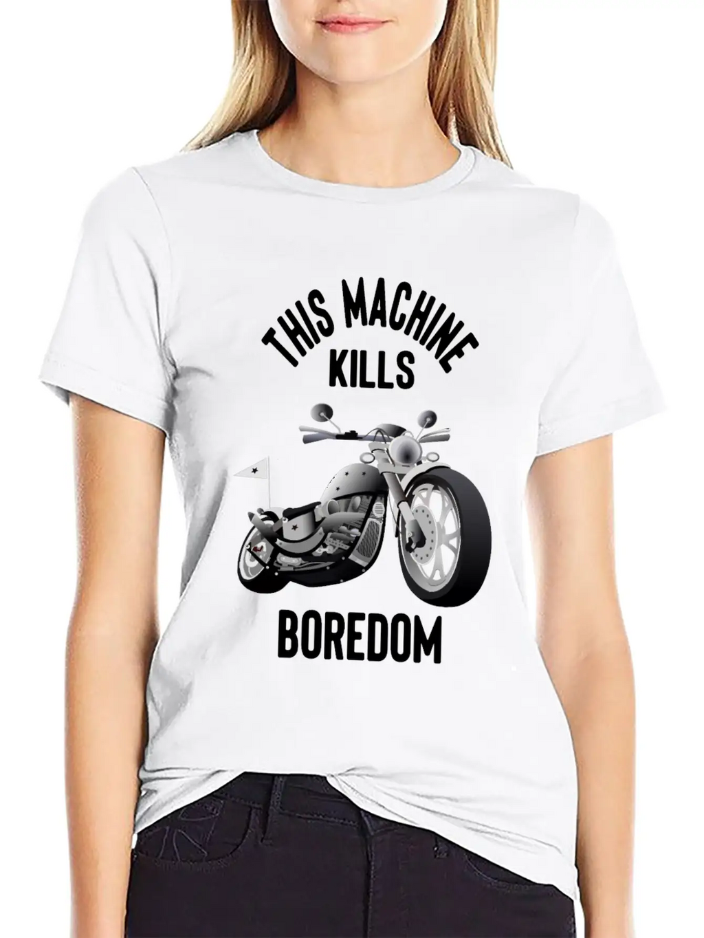 Motorcycle And Motorbike - This Machine Kills Basic Graphic T-Shirt – Daily Comfort In Soft Cotton
