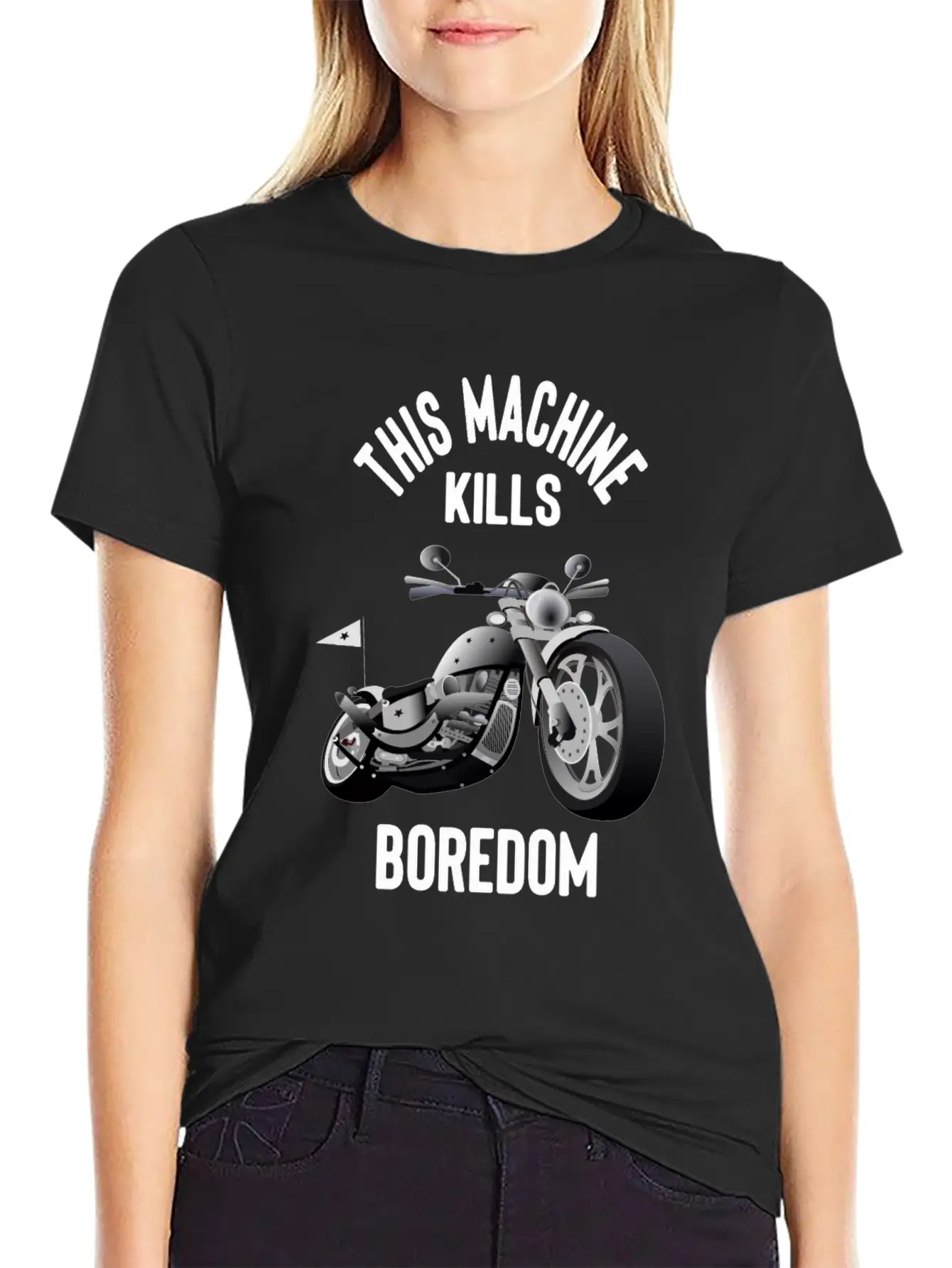 Motorcycle And Motorbike - This Machine Kills Basic Graphic T-Shirt – Daily Comfort In Soft Cotton