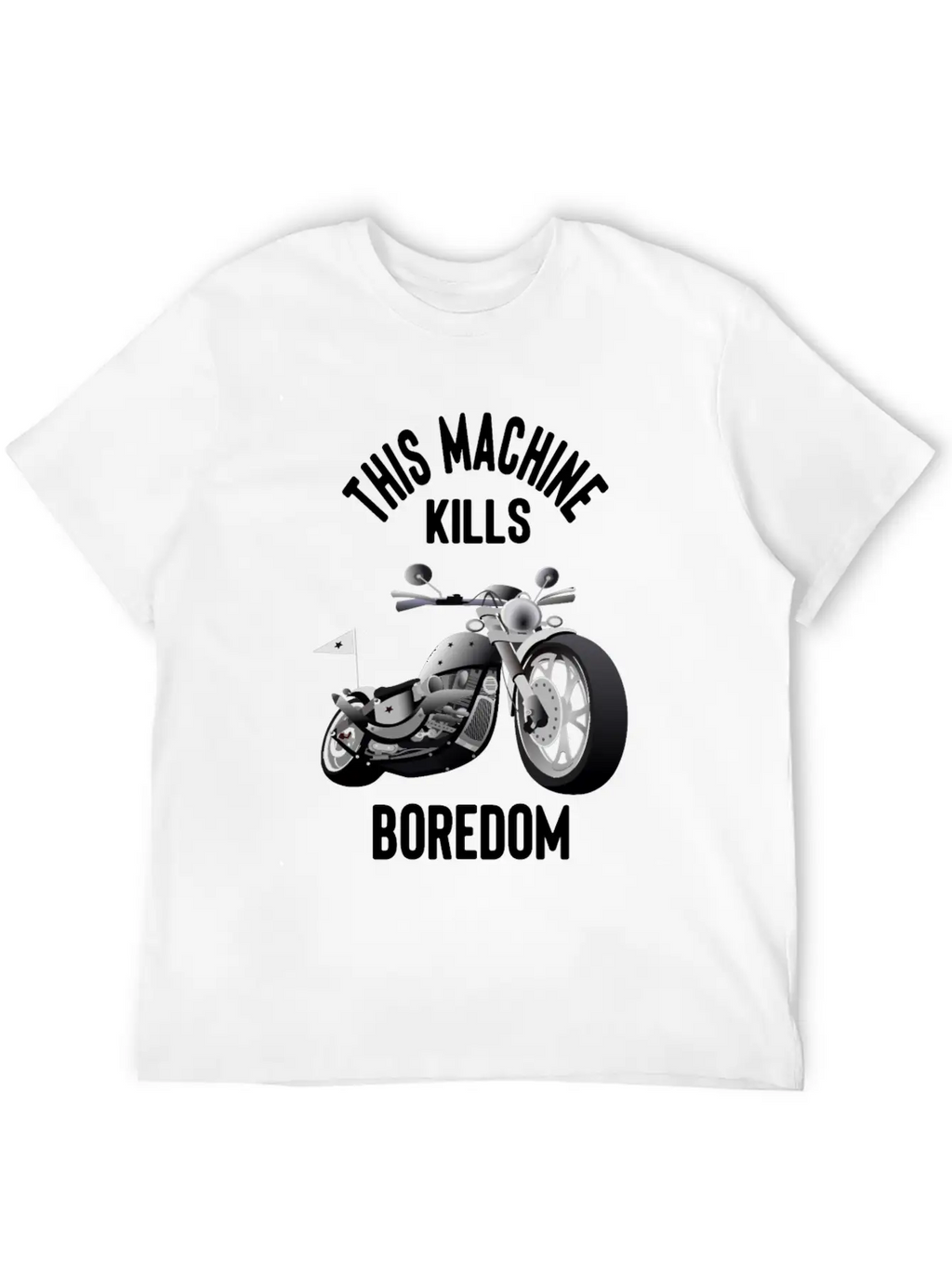 Motorcycle And Motorbike - This Machine Kills Basic Graphic T-Shirt – Daily Comfort In Soft Cotton