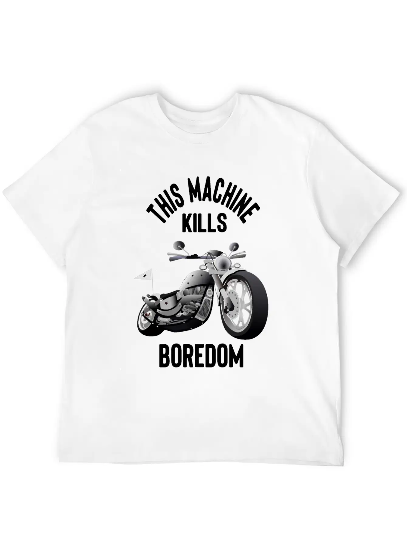Motorcycle And Motorbike - This Machine Kills Basic Graphic T-Shirt – Daily Comfort In Soft Cotton