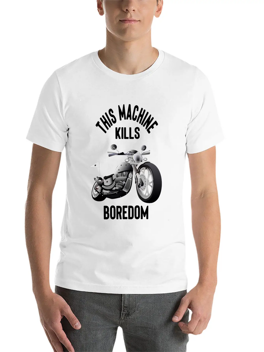 Motorcycle And Motorbike - This Machine Kills Basic Graphic T-Shirt – Daily Comfort In Soft Cotton