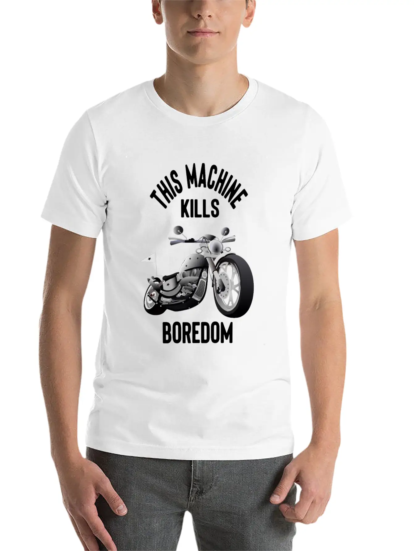 Motorcycle And Motorbike - This Machine Kills Basic Graphic T-Shirt – Daily Comfort In Soft Cotton