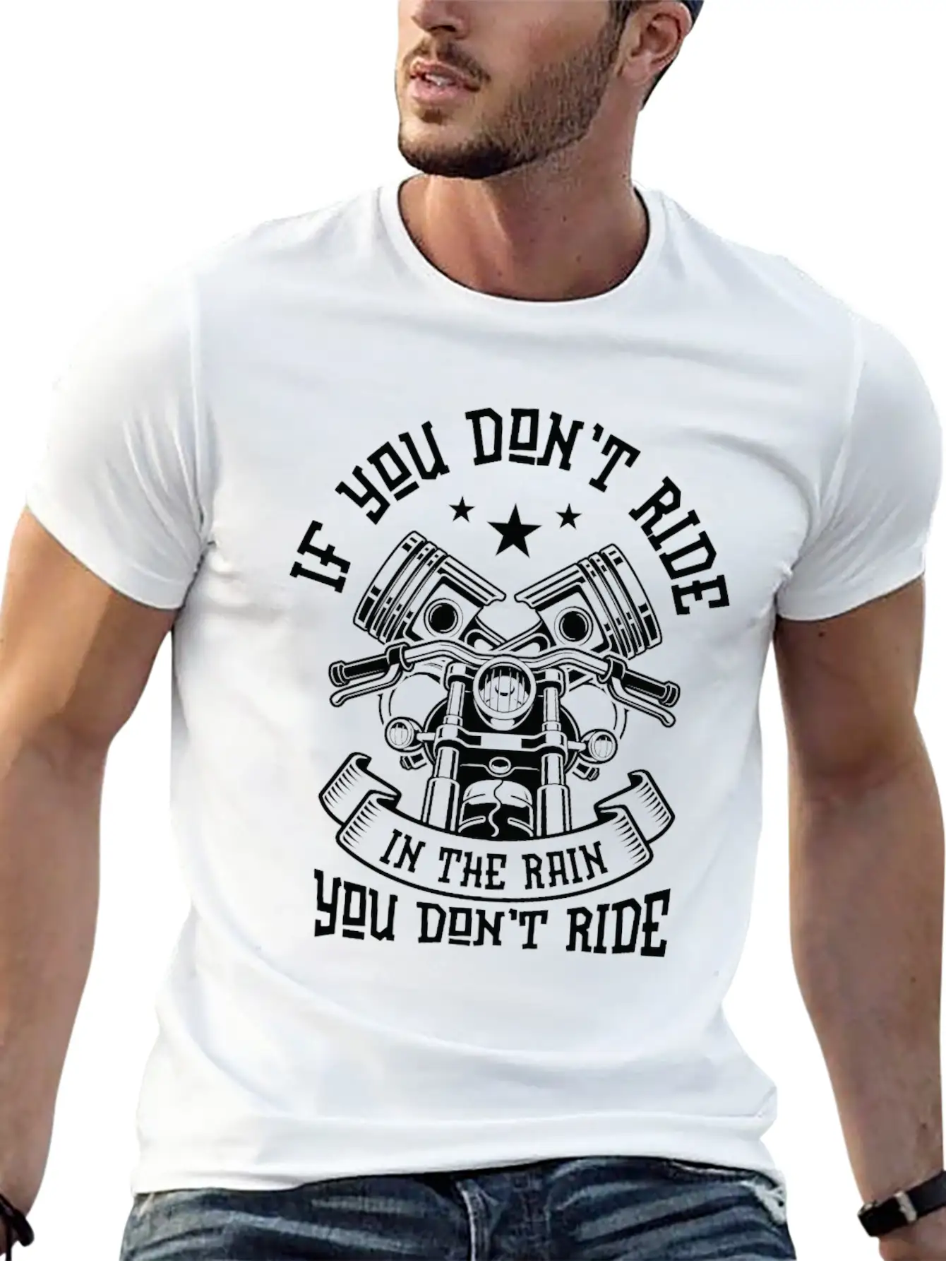 Motorcycle Fan Riding Rain Biker Motorcycles Timeless Short Sleeve Tee – Comfy And Minimalist Design