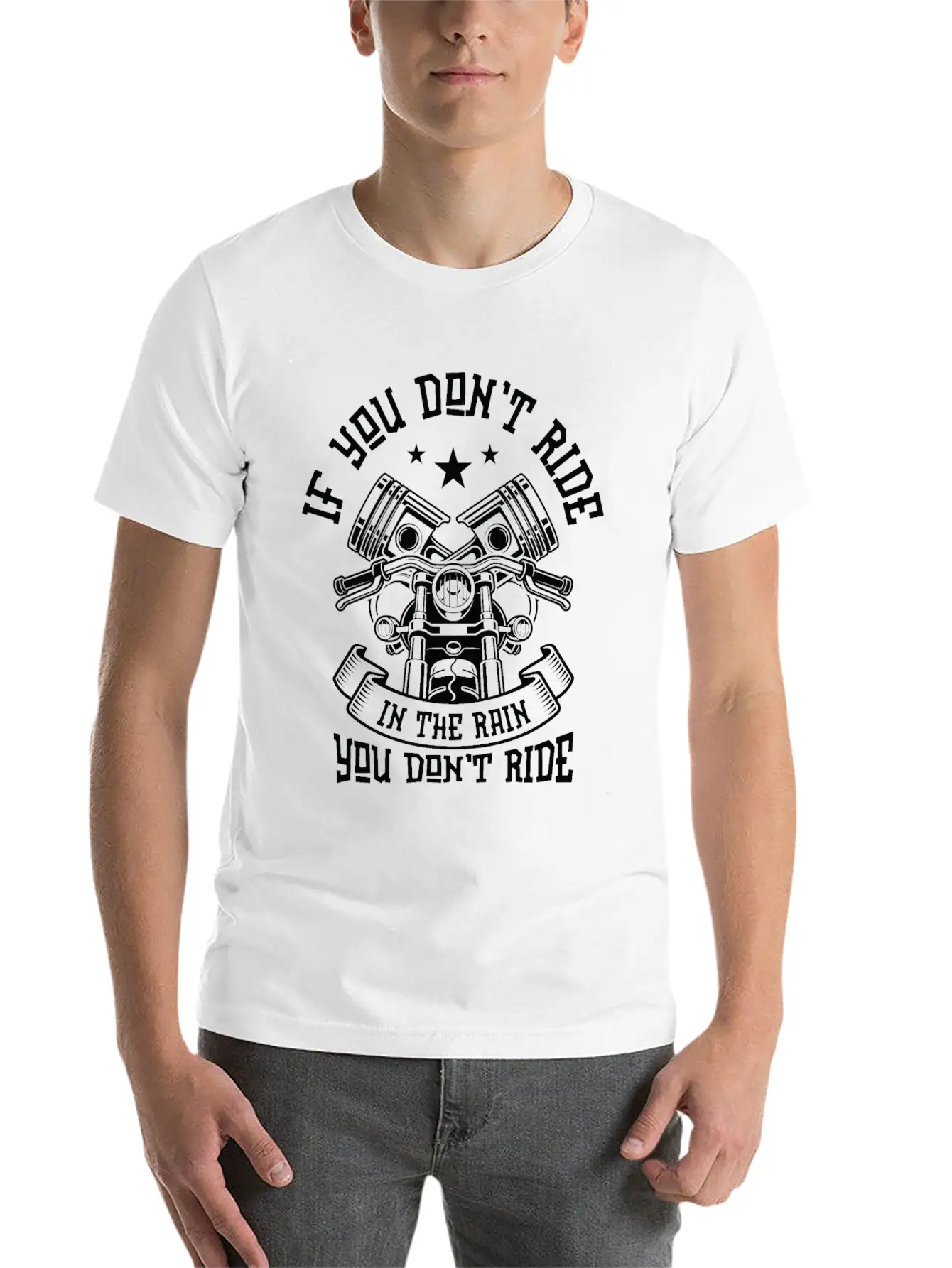Motorcycle Fan Riding Rain Biker Motorcycles Timeless Short Sleeve Tee – Comfy And Minimalist Design