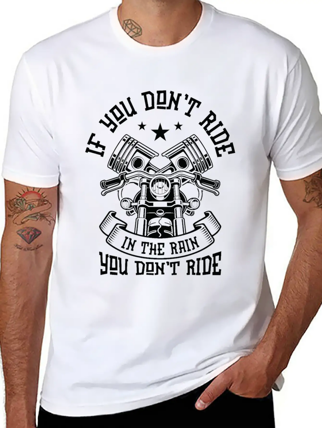 Motorcycle Fan Riding Rain Biker Motorcycles Timeless Short Sleeve Tee – Comfy And Minimalist Design