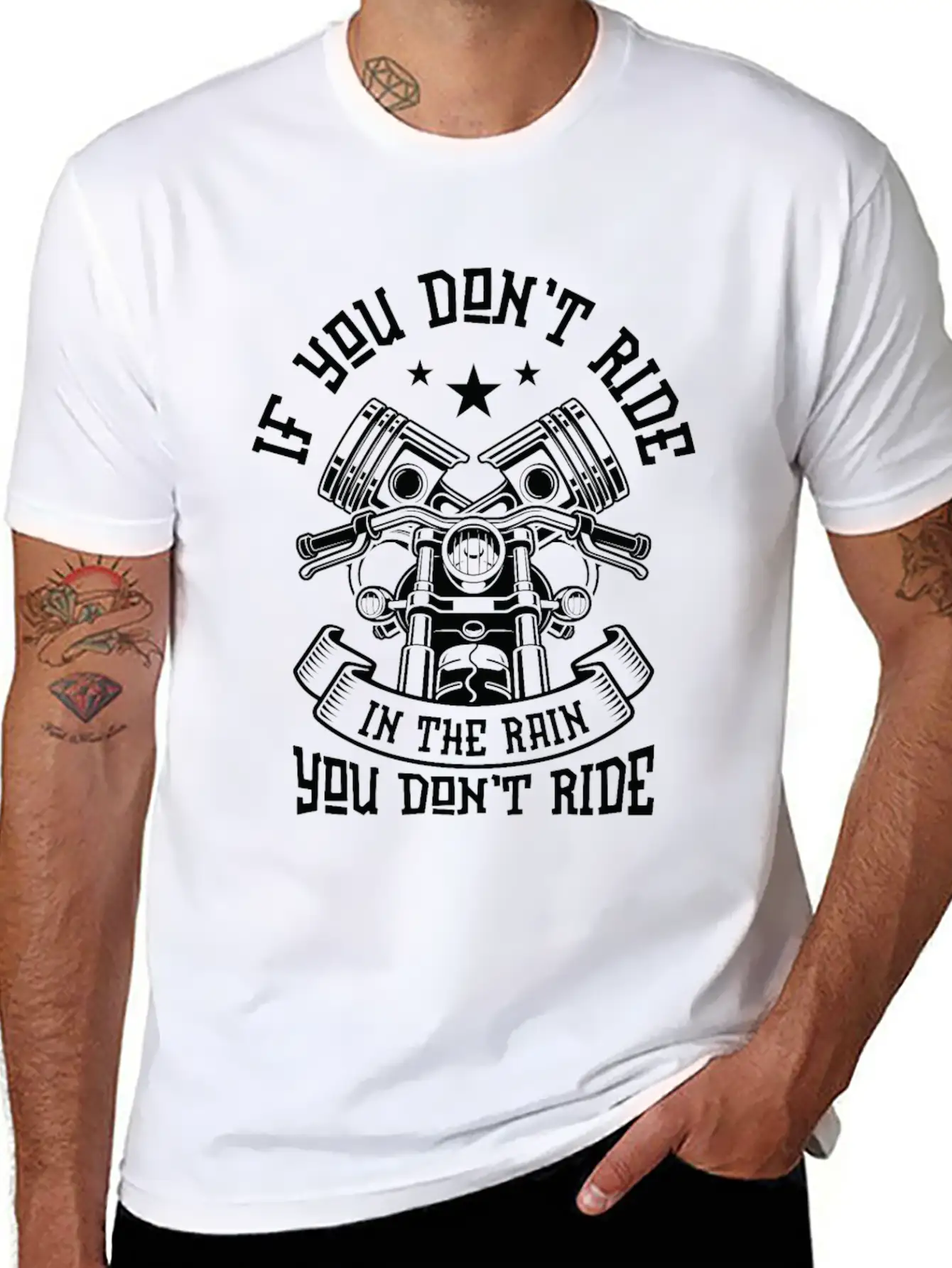 Motorcycle Fan Riding Rain Biker Motorcycles Timeless Short Sleeve Tee – Comfy And Minimalist Design