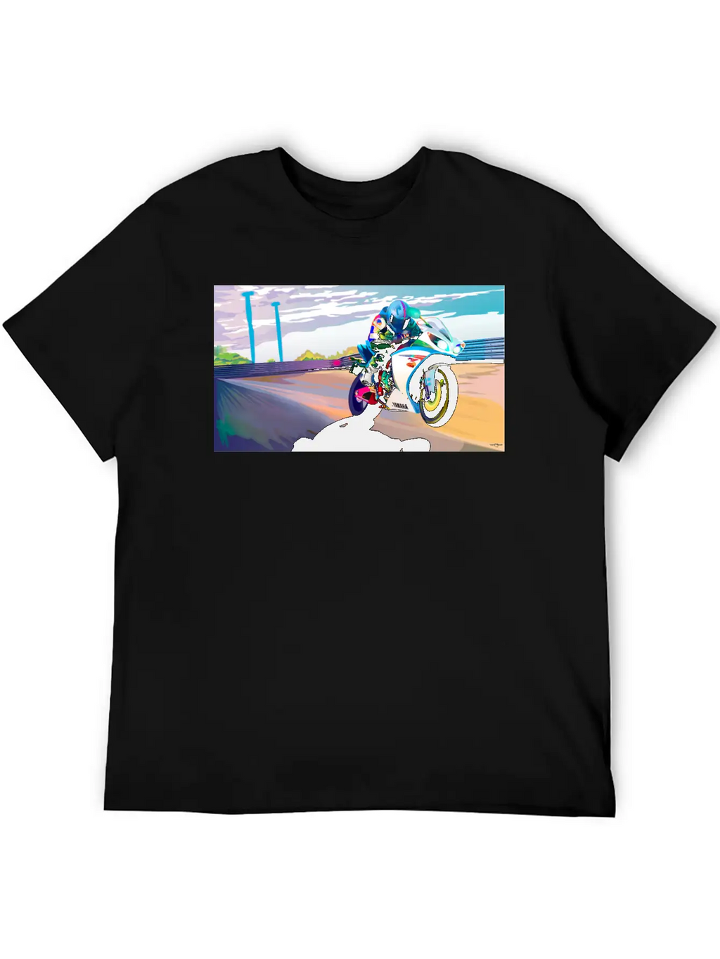 MOTORCYCLE IN MOTION Breathable Soft Cotton T-Shirt – Timeless Casual Look