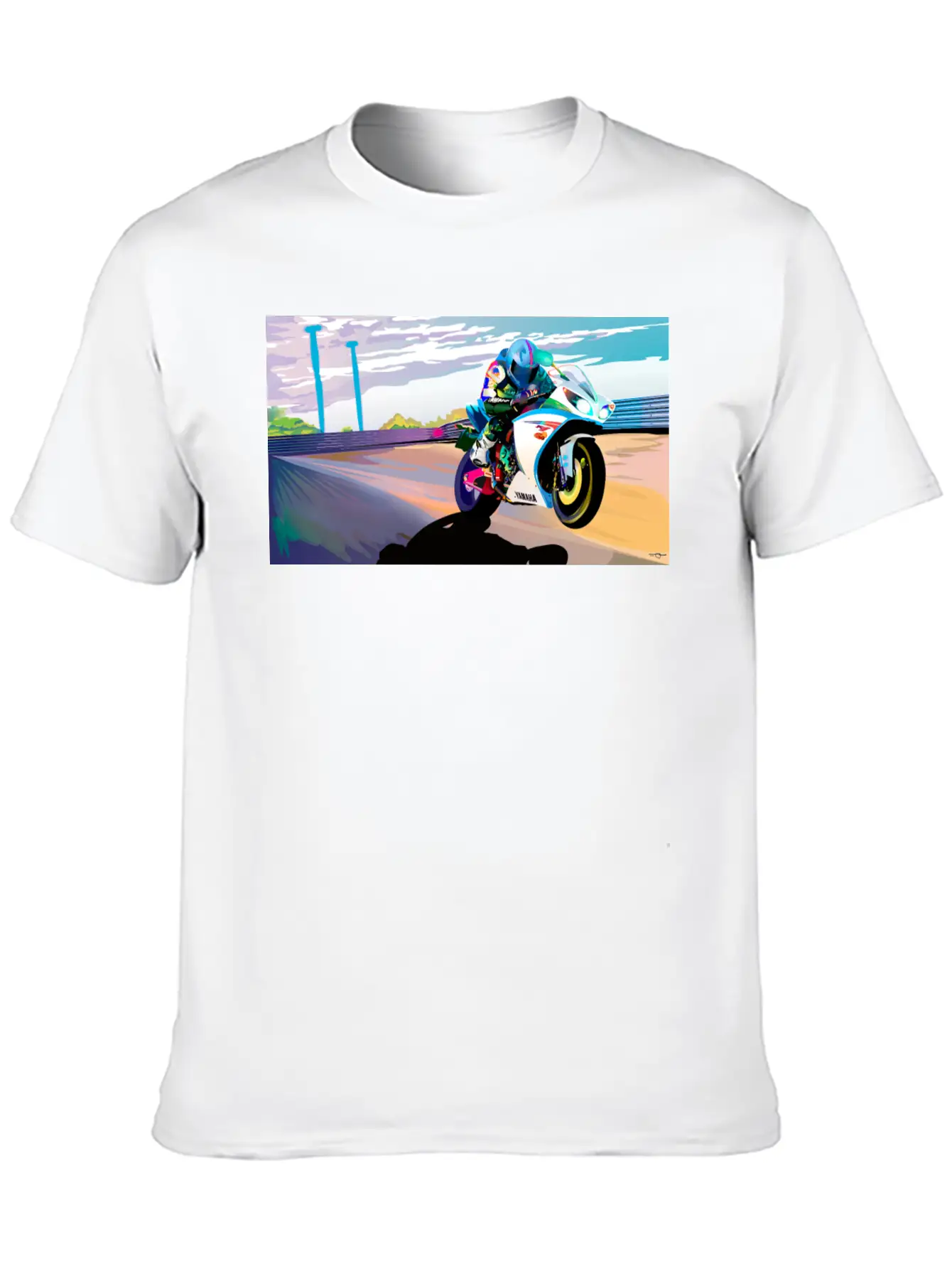 MOTORCYCLE IN MOTION Breathable Soft Cotton T-Shirt – Timeless Casual Look