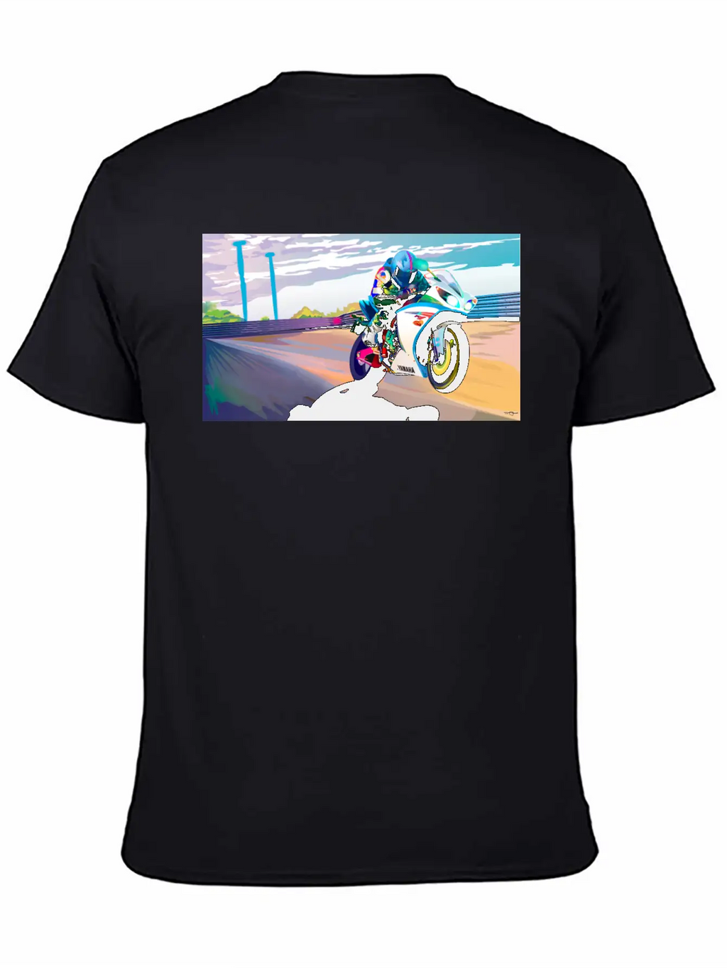 MOTORCYCLE IN MOTION Breathable Soft Cotton T-Shirt – Timeless Casual Look