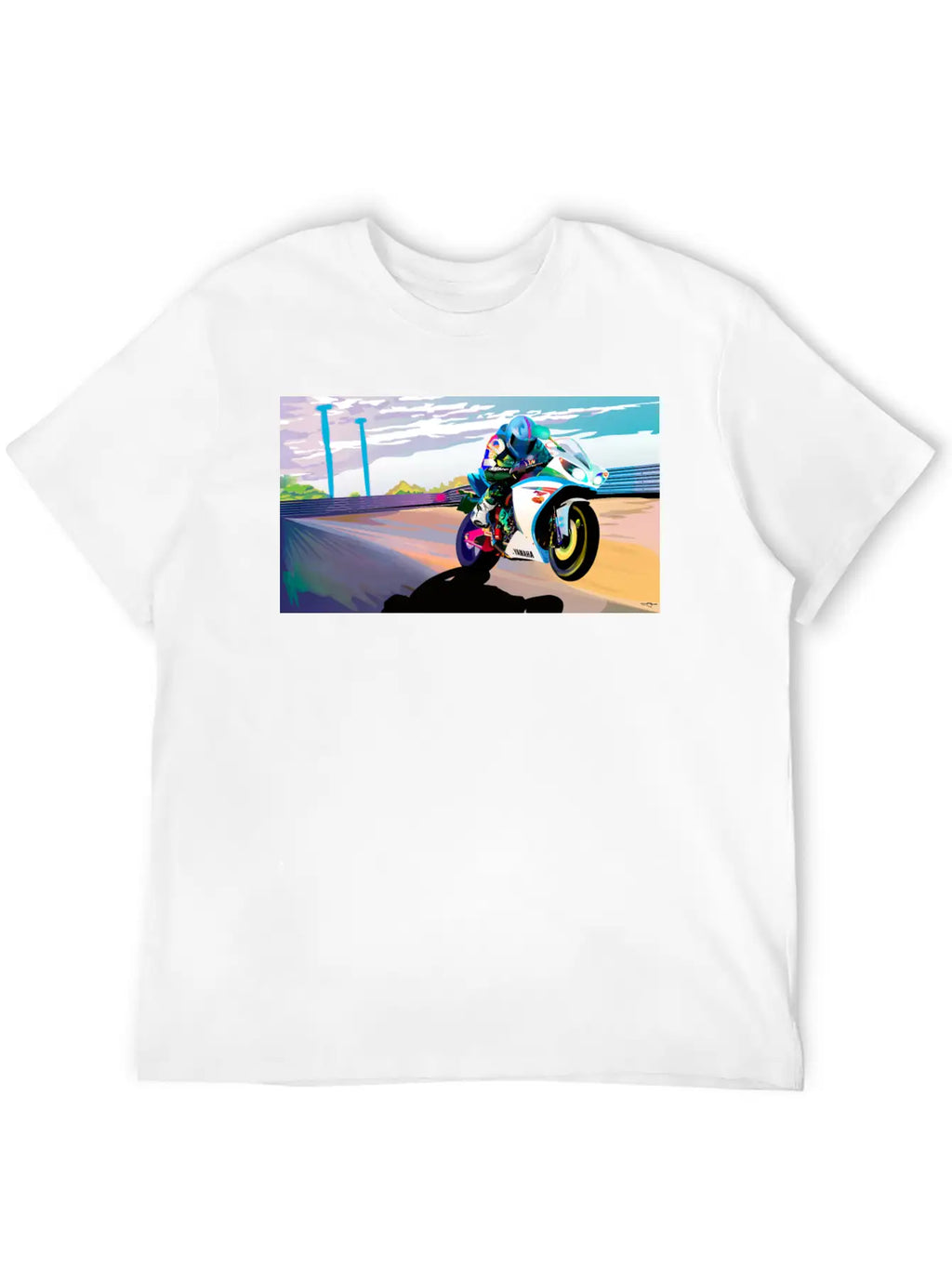 MOTORCYCLE IN MOTION Breathable Soft Cotton T-Shirt – Timeless Casual Look