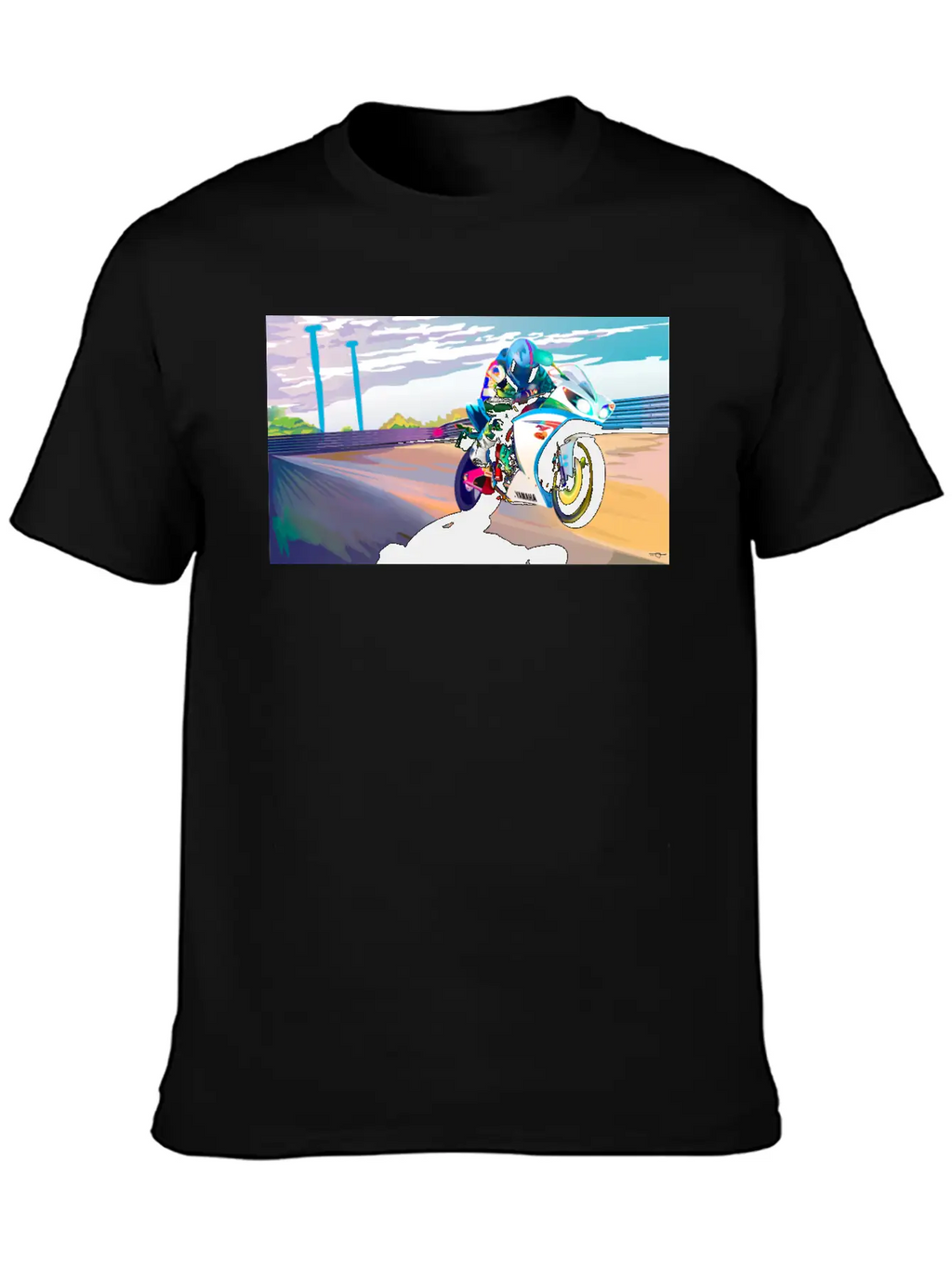 MOTORCYCLE IN MOTION Breathable Soft Cotton T-Shirt – Timeless Casual Look