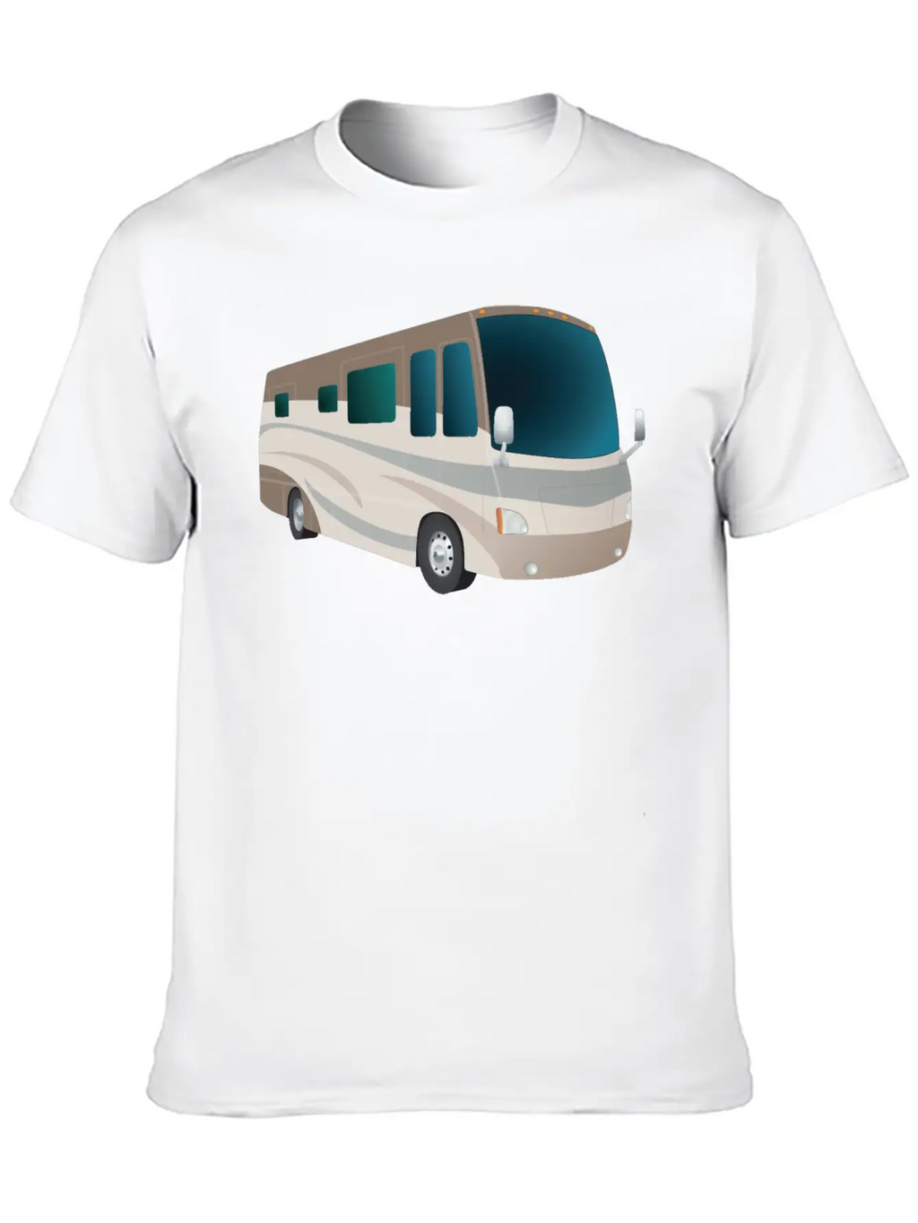 Motorhome Cartoon Breathable Soft Cotton T-Shirt – Timeless Casual Look