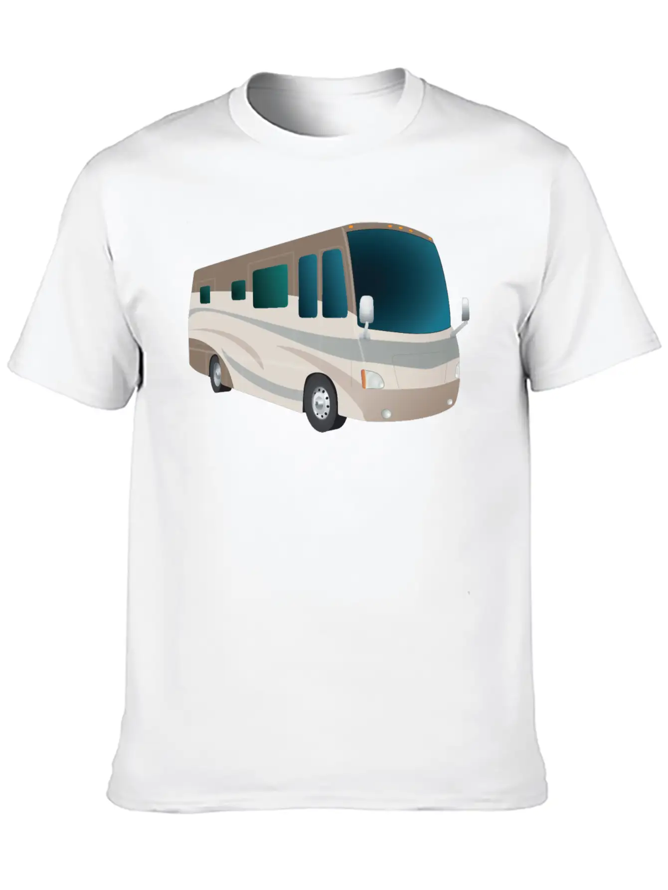 Motorhome Cartoon Breathable Soft Cotton T-Shirt – Timeless Casual Look
