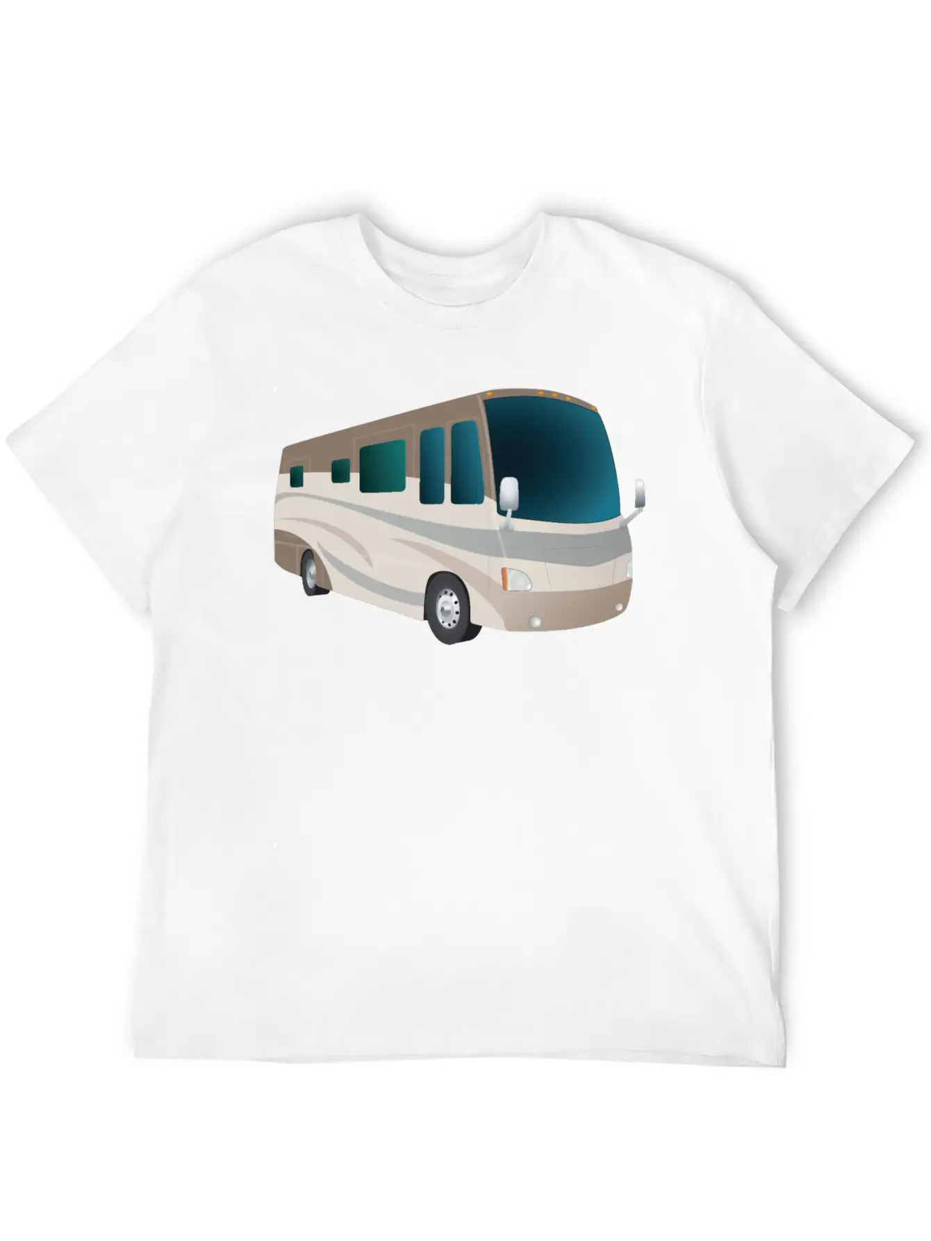 Motorhome Cartoon Breathable Soft Cotton T-Shirt – Timeless Casual Look