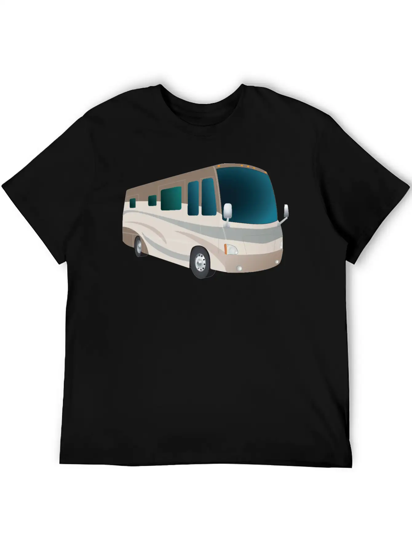 Motorhome Cartoon Breathable Soft Cotton T-Shirt – Timeless Casual Look