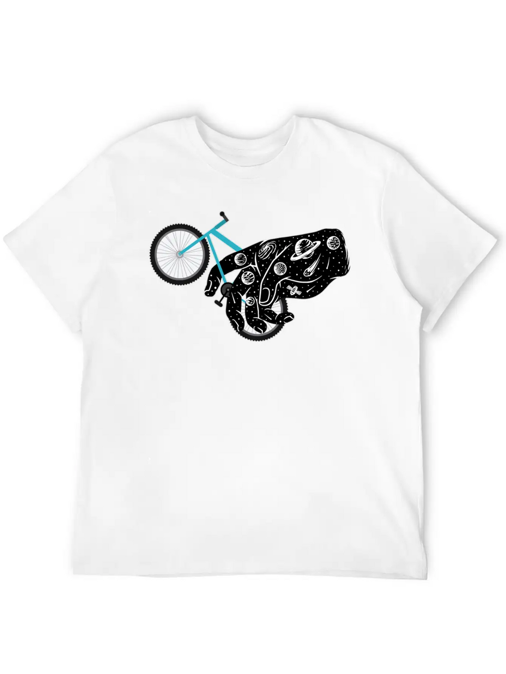 Mountain Bike Galaxy Hand Universe Mtb Bike Wheel Unisex Casual T-Shirt – Clean Design For Daily Comfort