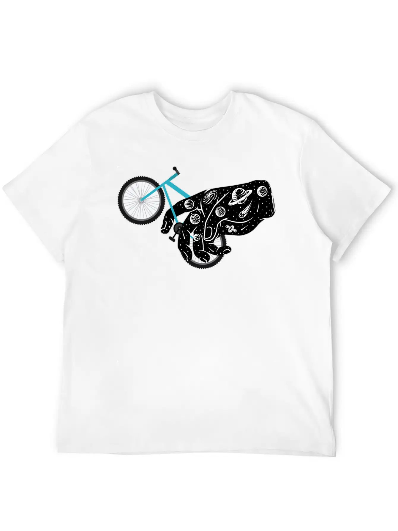 Mountain Bike Galaxy Hand Universe Mtb Bike Wheel Unisex Casual T-Shirt – Clean Design For Daily Comfort