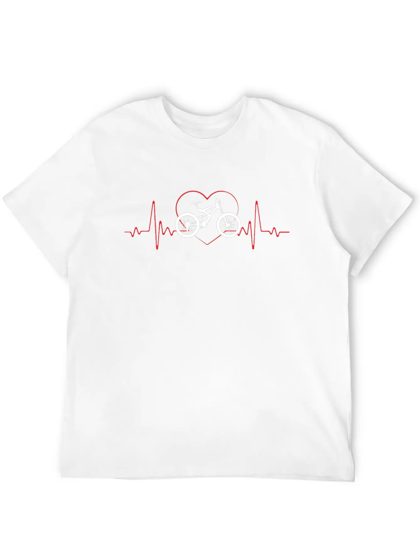 Mountain Bike Lover Mountain Bike Ekg Heartbeat Classic Cotton Tee – Unisex Comfort For Any Season