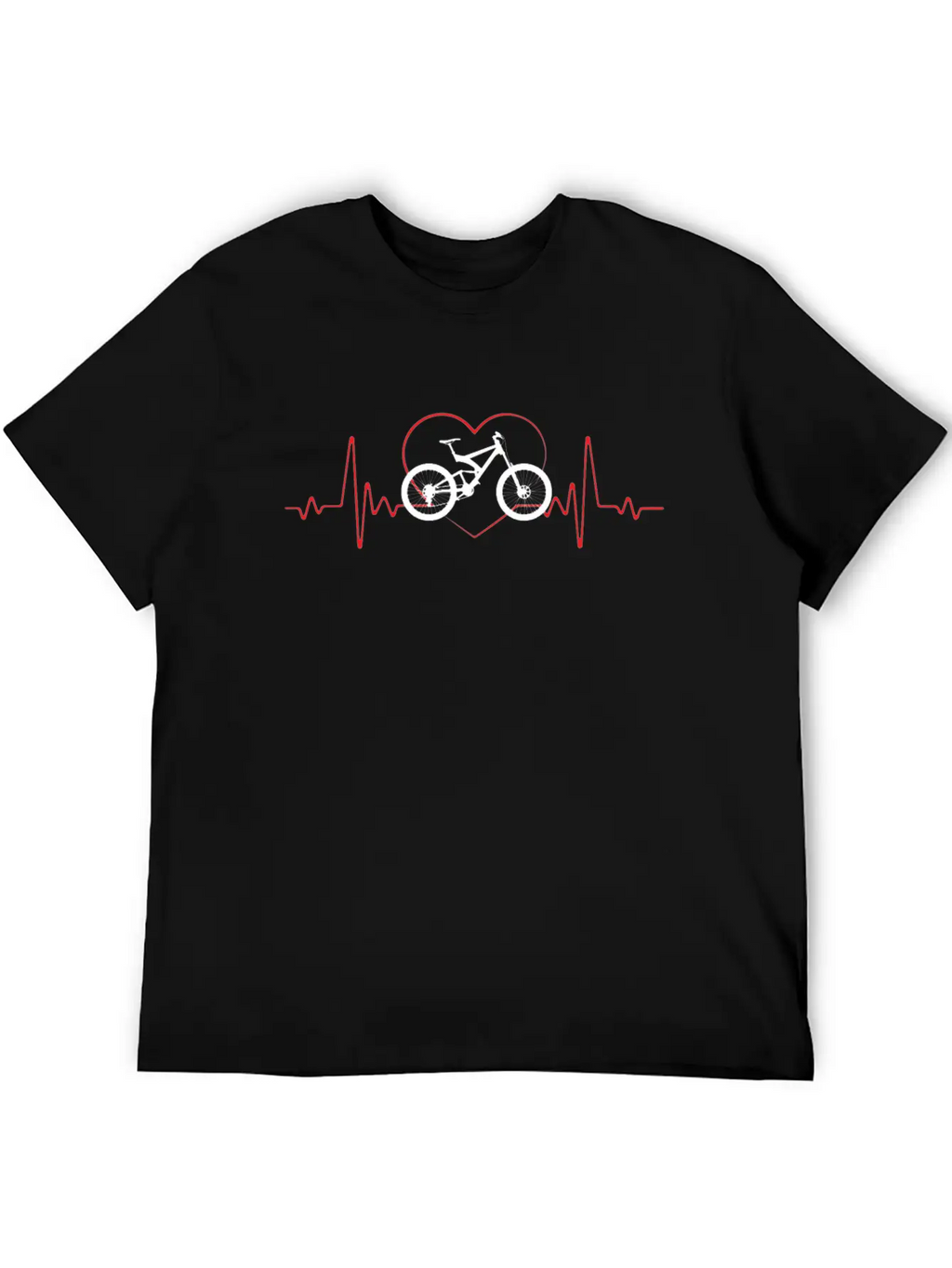 Mountain Bike Lover Mountain Bike Ekg Heartbeat Classic Cotton Tee – Unisex Comfort For Any Season