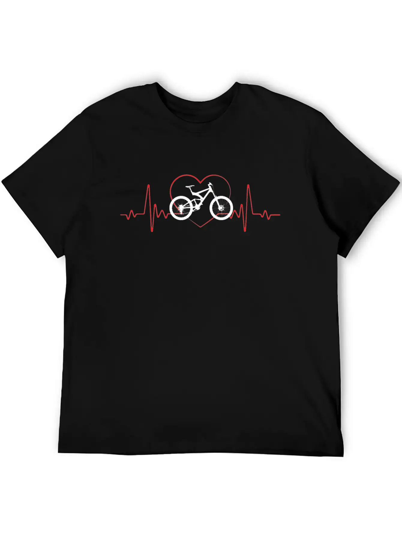 Mountain Bike Lover Mountain Bike Ekg Heartbeat Classic Cotton Tee – Unisex Comfort For Any Season