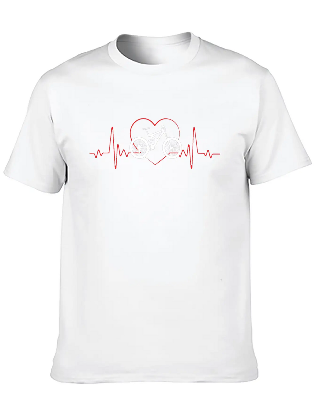 Mountain Bike Lover Mountain Bike Ekg Heartbeat Classic Cotton Tee – Unisex Comfort For Any Season