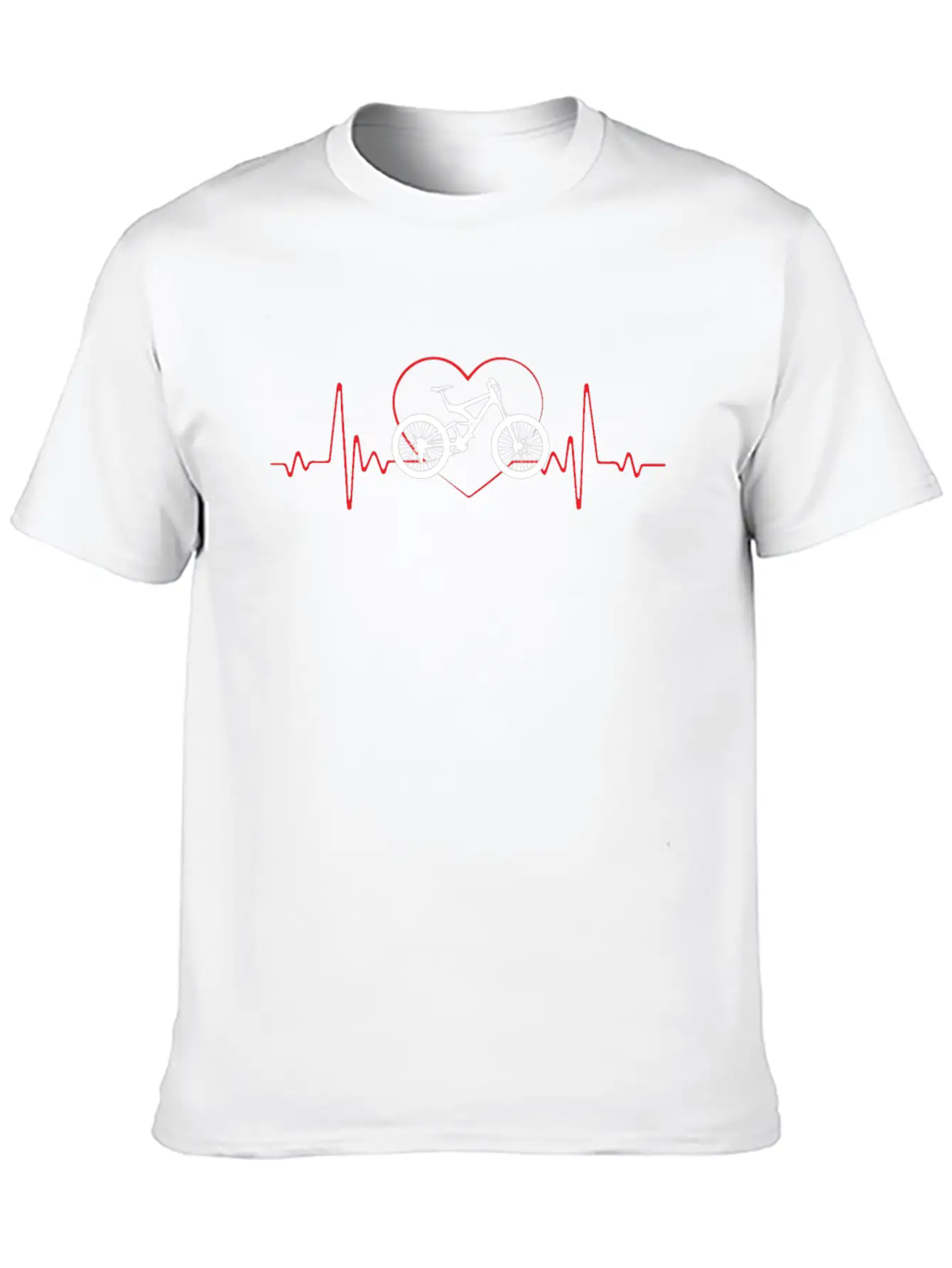 Mountain Bike Lover Mountain Bike Ekg Heartbeat Classic Cotton Tee – Unisex Comfort For Any Season