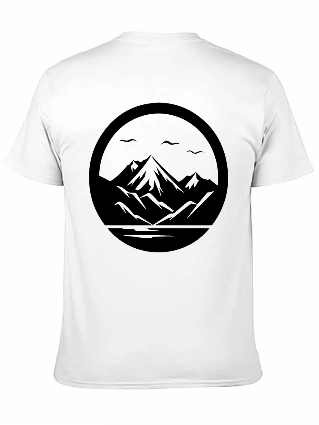 Mountain Logo Essential Cotton Tee For Daily Outfits – Unisex Style
