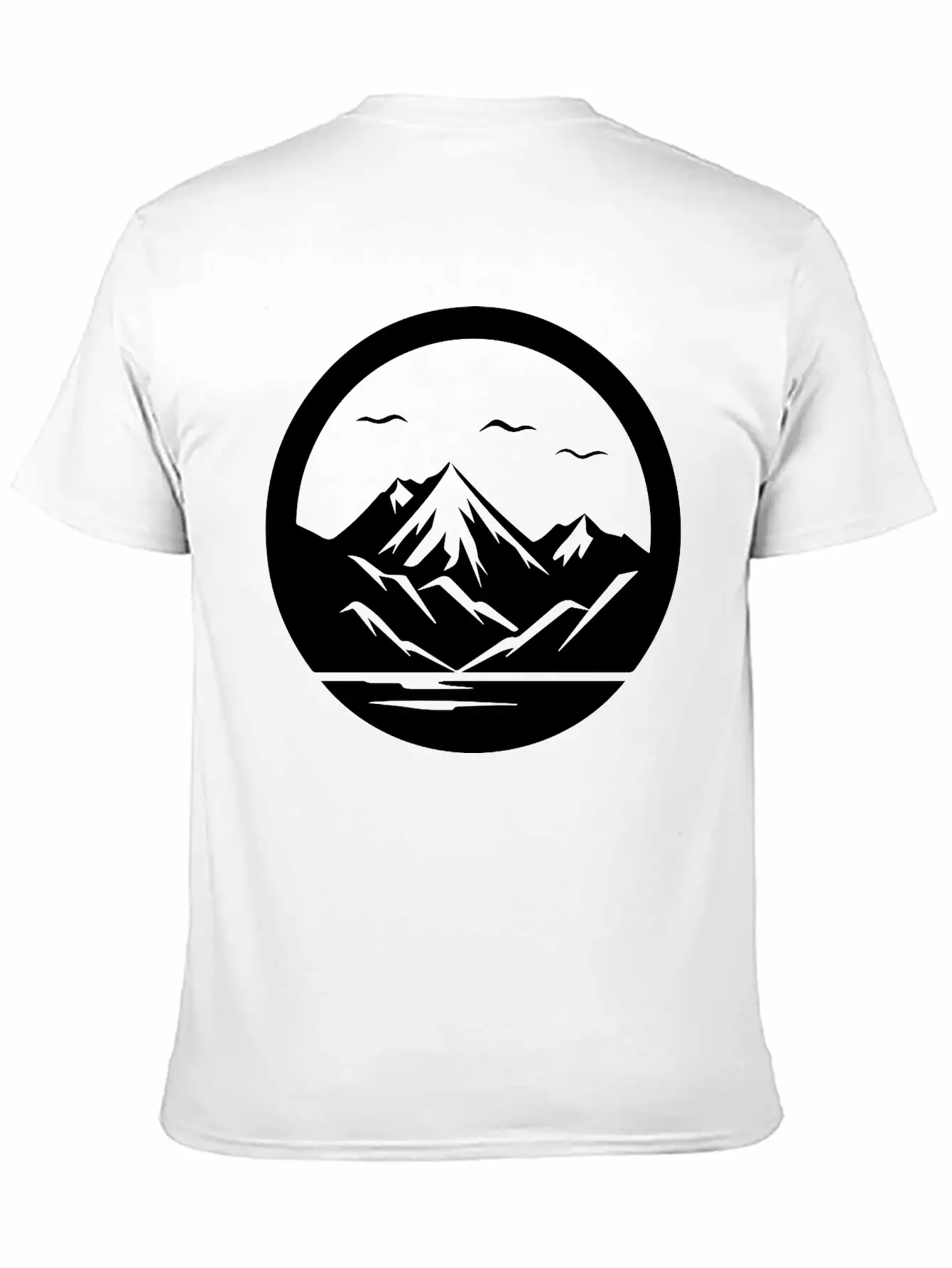 Mountain Logo Essential Cotton Tee For Daily Outfits – Unisex Style