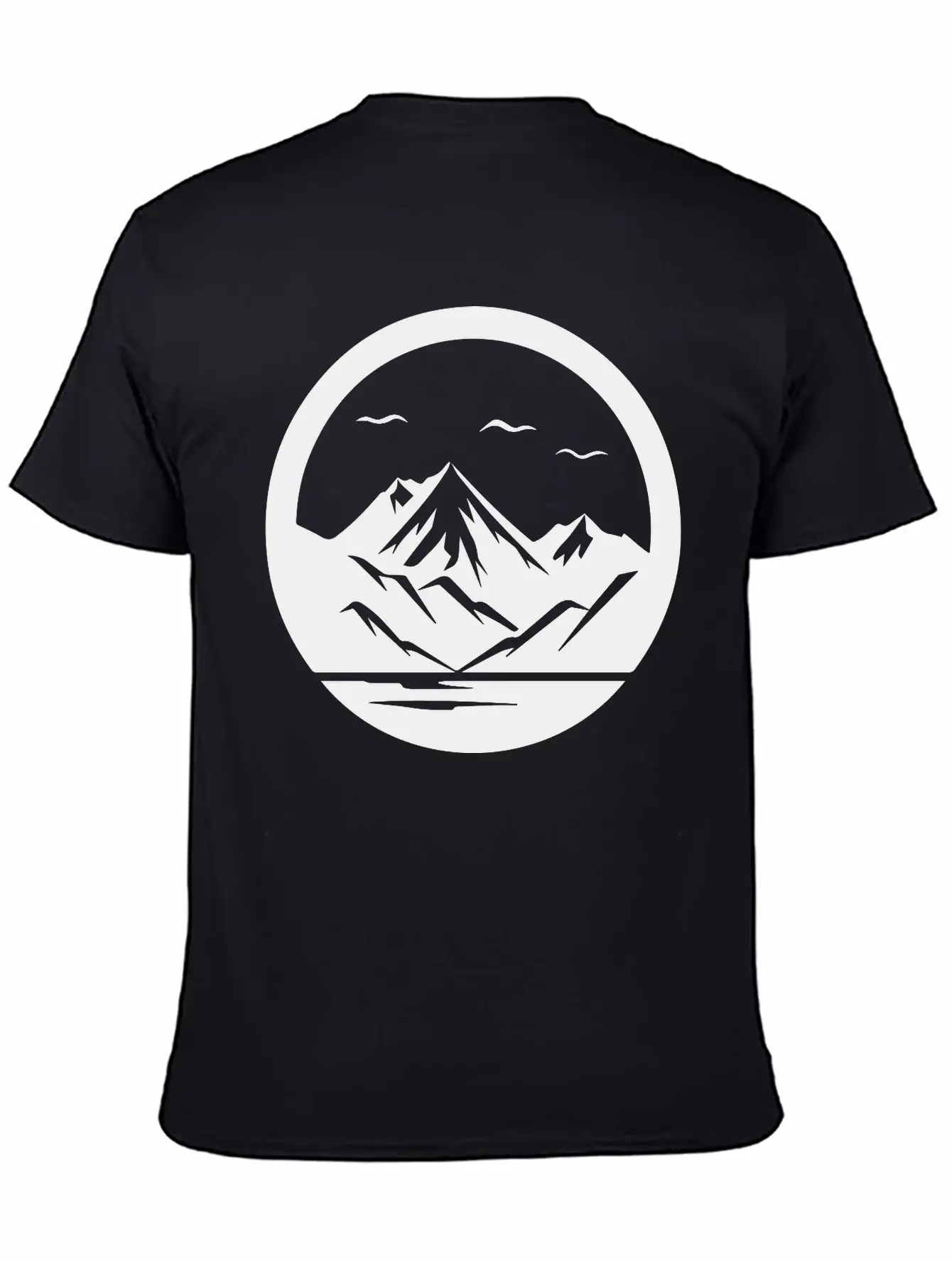 Mountain Logo Essential Cotton Tee For Daily Outfits – Unisex Style
