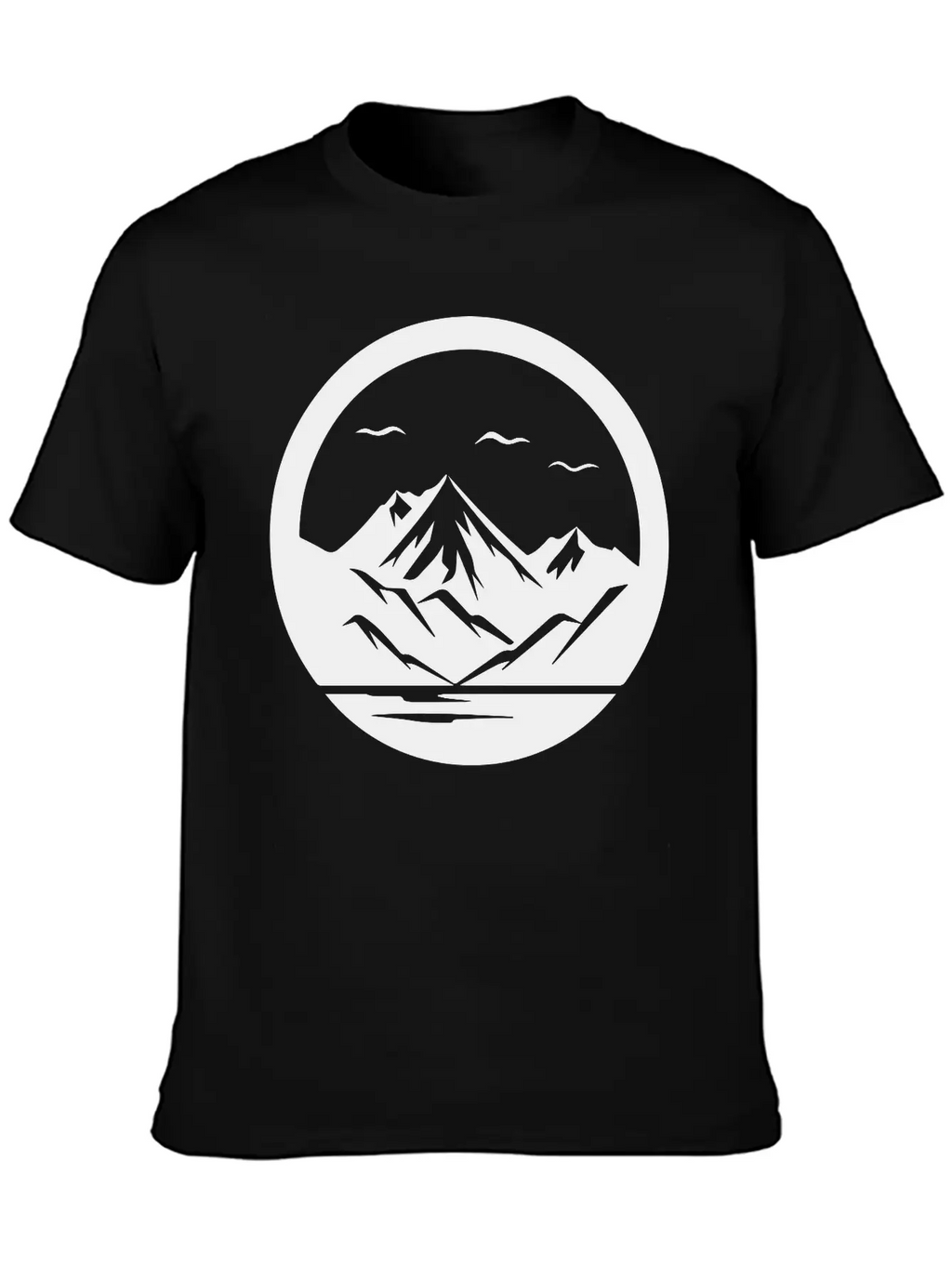 Mountain Logo Essential Cotton Tee For Daily Outfits – Unisex Style
