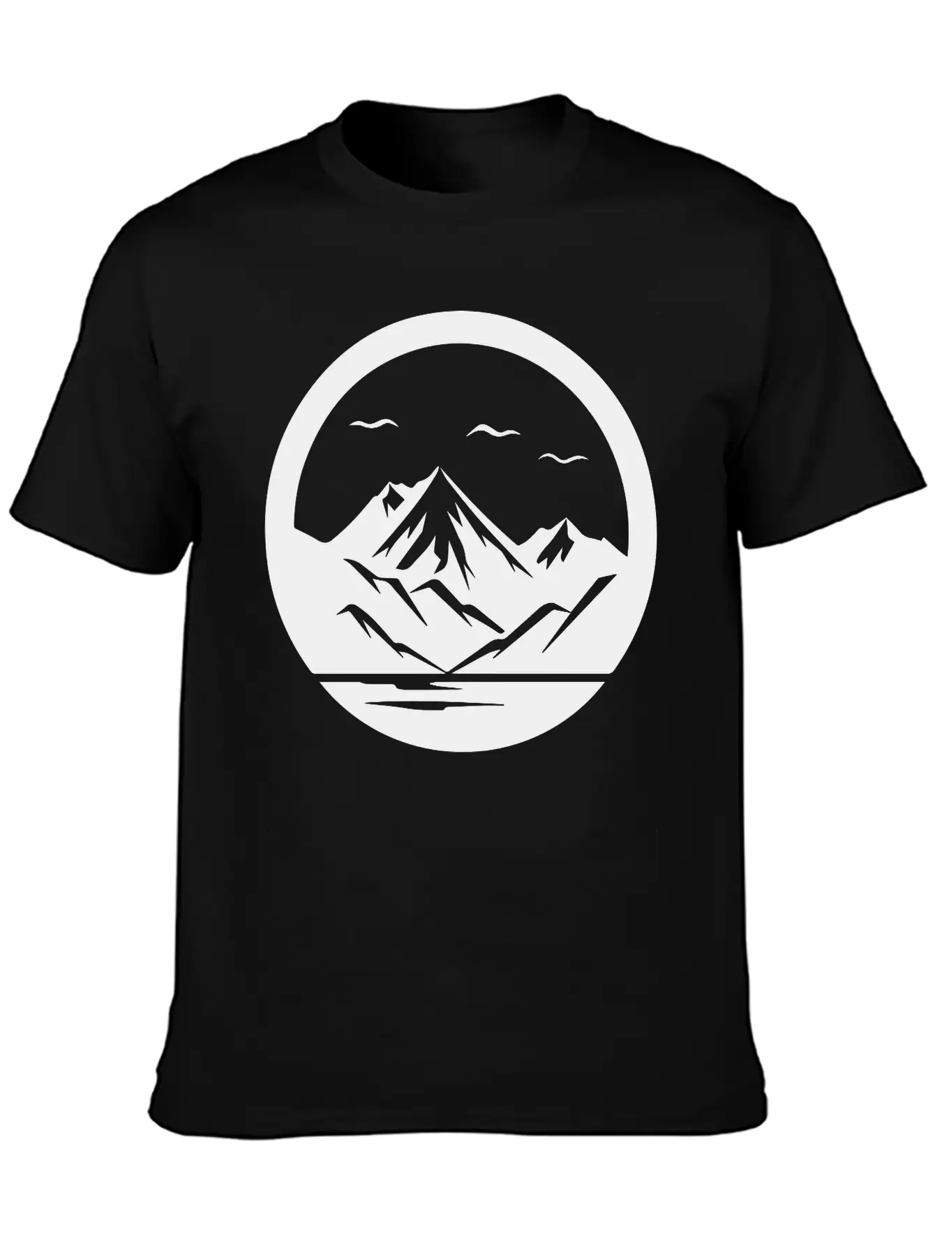 Mountain Logo Essential Cotton Tee For Daily Outfits – Unisex Style