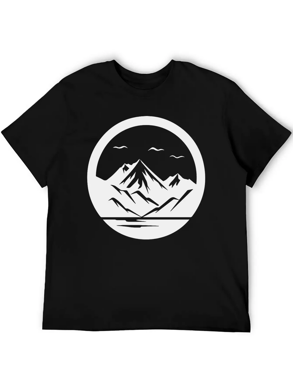 Mountain Logo Essential Cotton Tee For Daily Outfits – Unisex Style