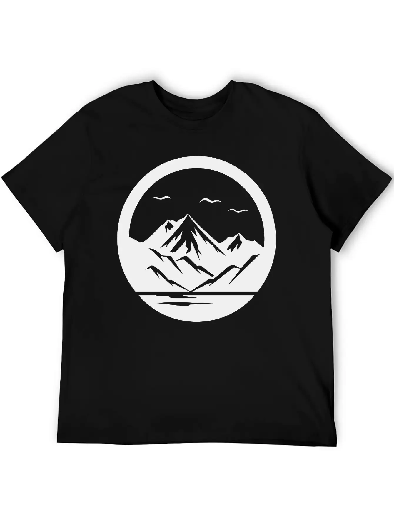 Mountain Logo Essential Cotton Tee For Daily Outfits – Unisex Style