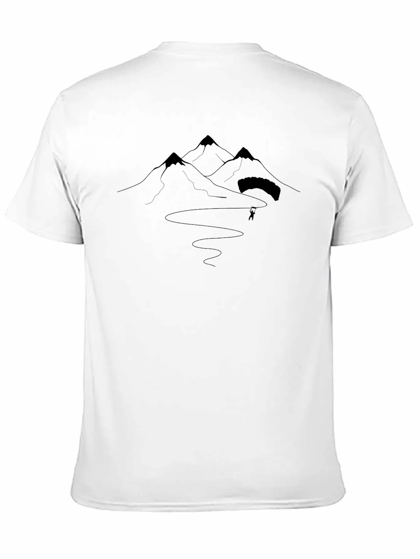 Mountain Trail Curves And Paragliding - (B) Essential Unisex Summer Tee – Soft Cotton Casual Fit