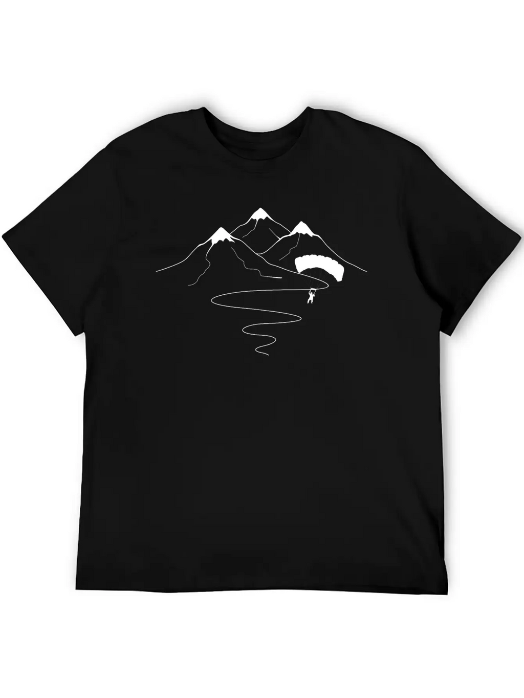 Mountain Trail Curves And Paragliding - (B) Essential Unisex Summer Tee – Soft Cotton Casual Fit