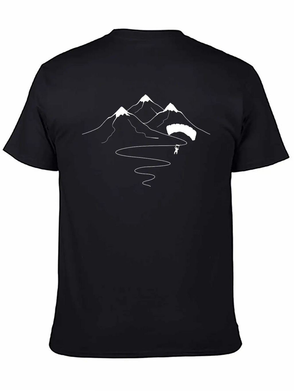 Mountain Trail Curves And Paragliding - (B) Essential Unisex Summer Tee – Soft Cotton Casual Fit